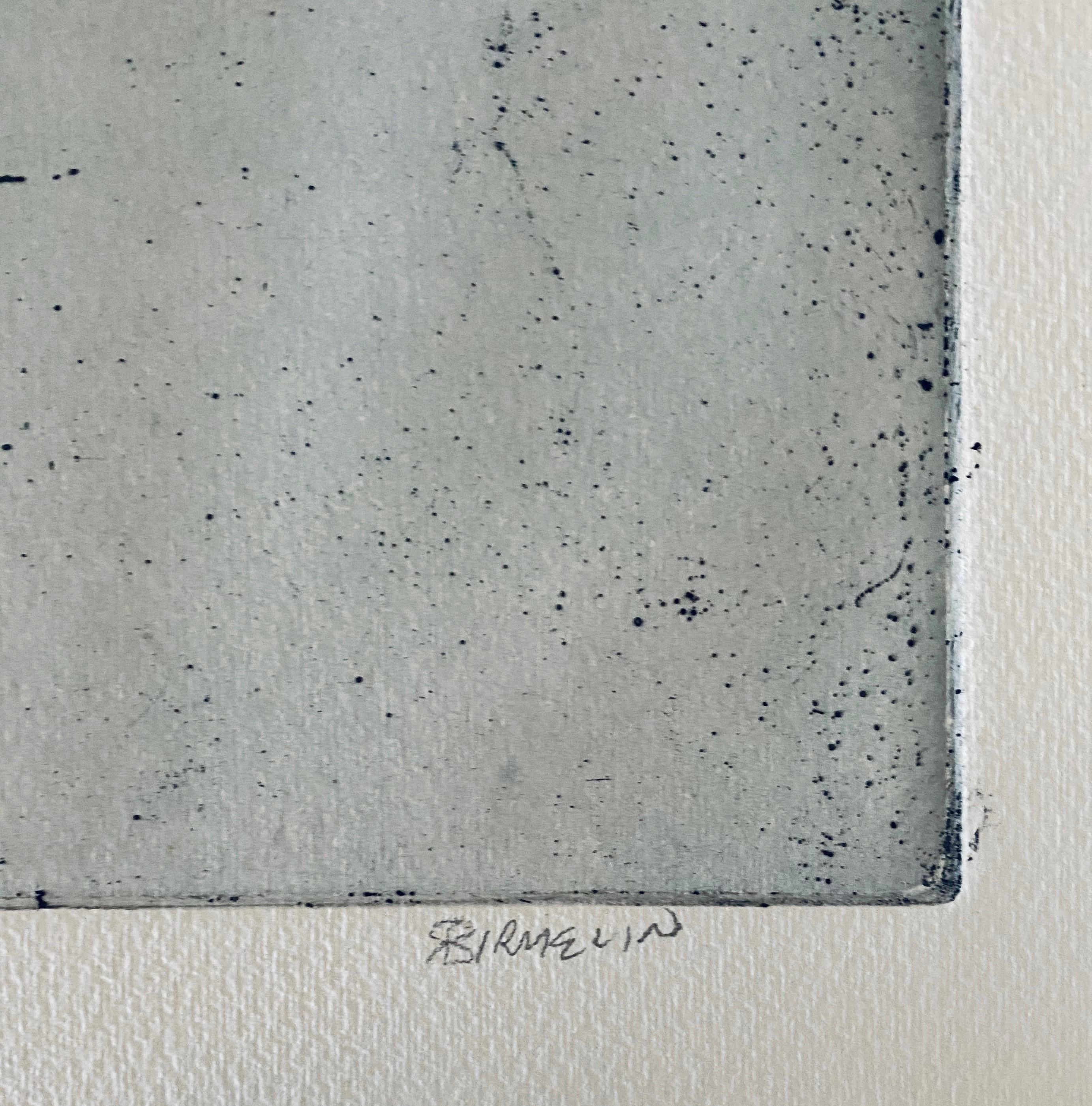 Fallen Figures. Standing Dog, American Modernist Abstract Etching For Sale 2