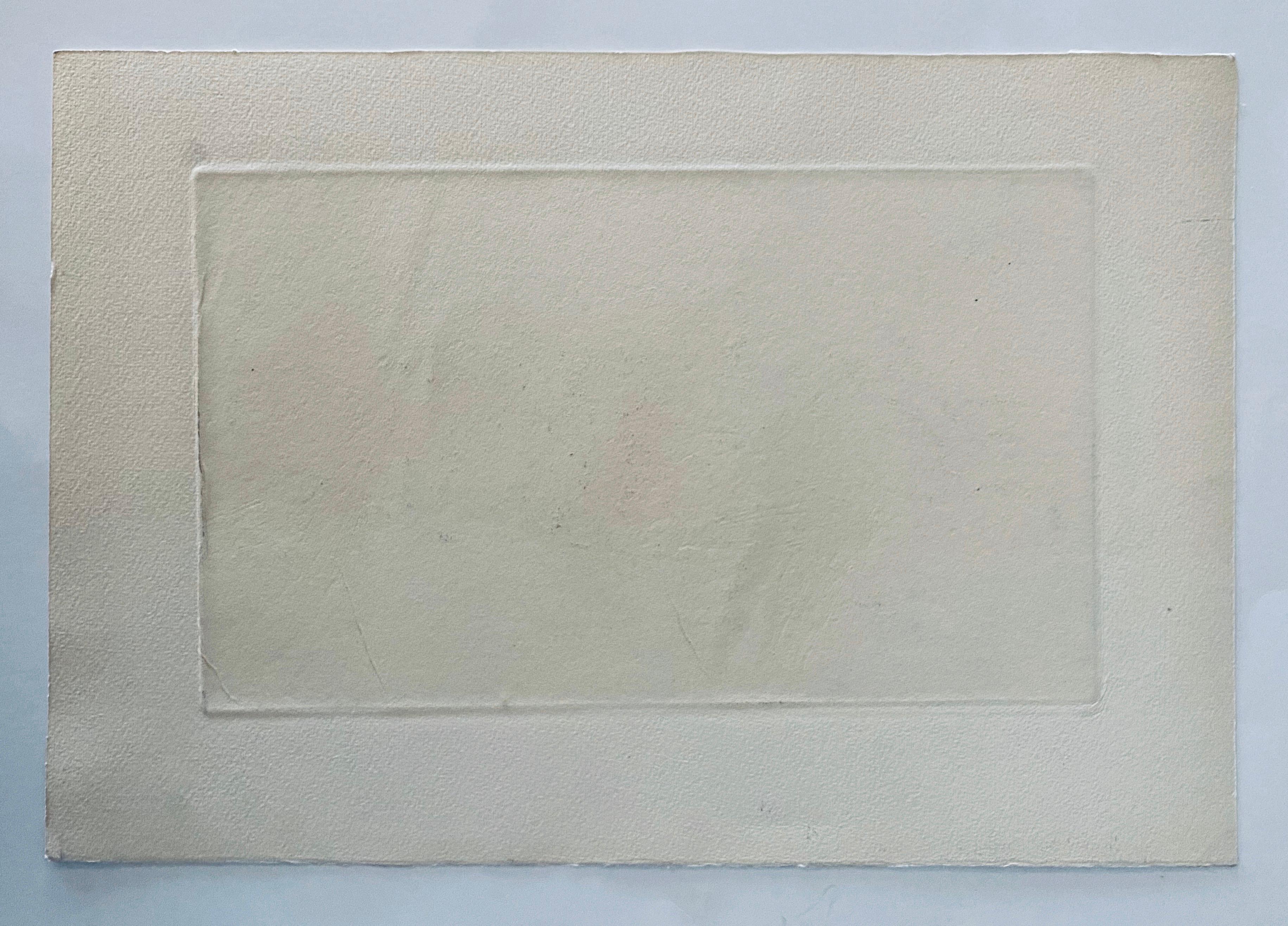 Figura en caída, aguafuerte abstracto modernista americano en venta 2