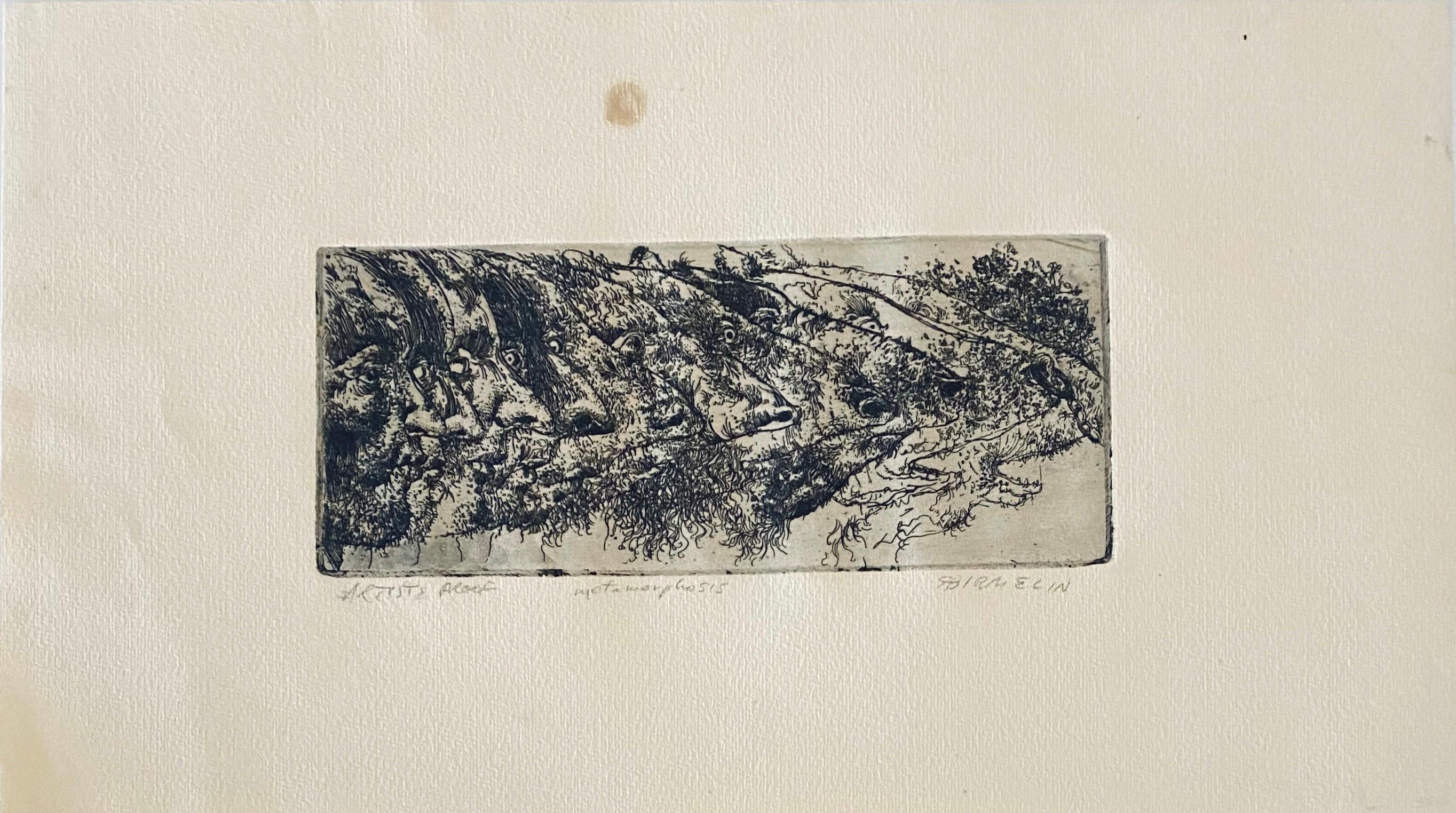 Metamorfosis, Grabado Abstracto Modernista Americano - Print de Robert A. Birmelin