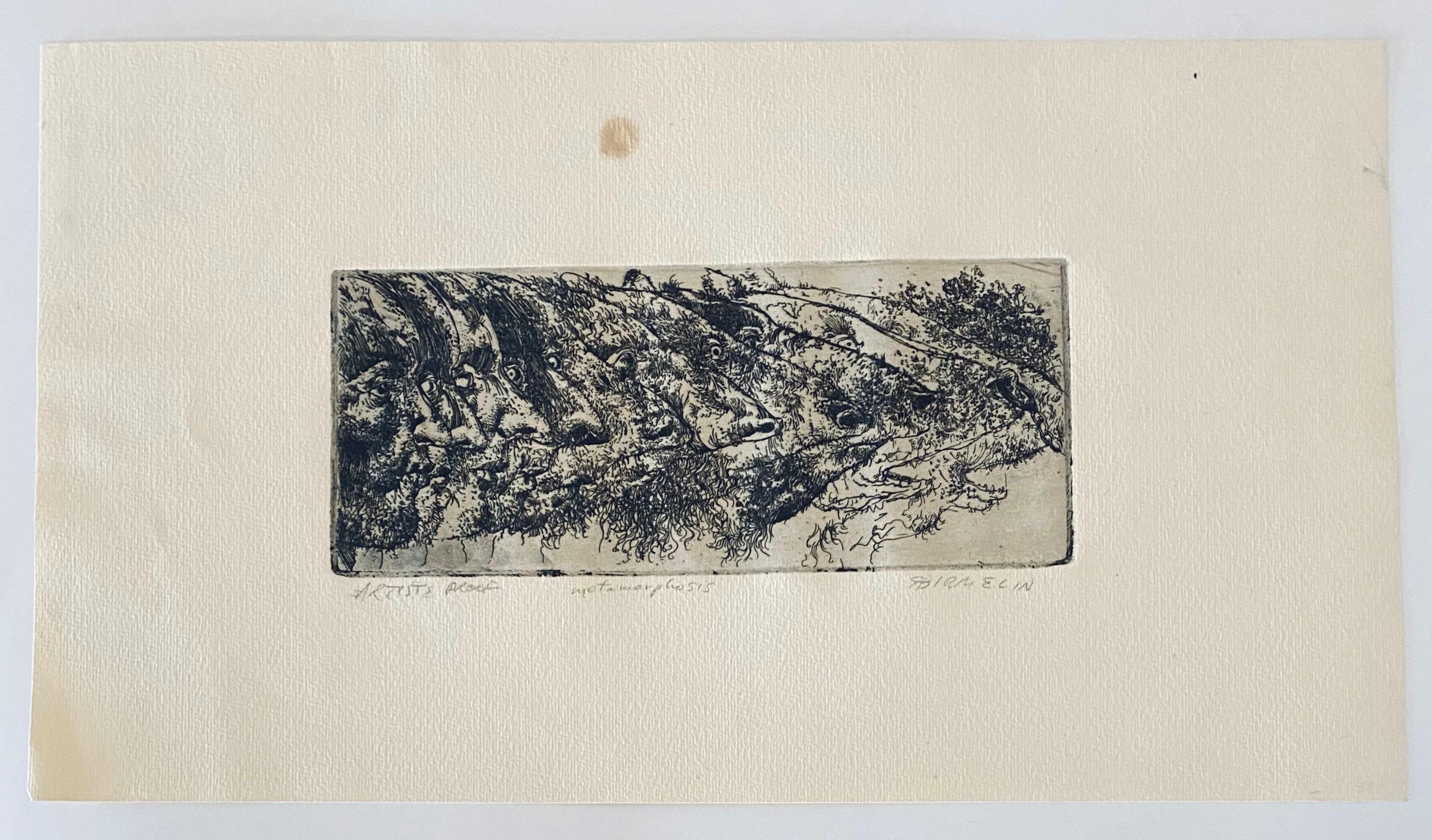 Metamorfosis, Grabado Abstracto Modernista Americano en venta 2