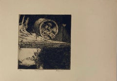 Speedometer, American Modernist Abstract Etching