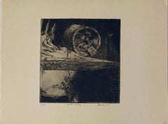 Speedometer, American Modernist Abstract Etching