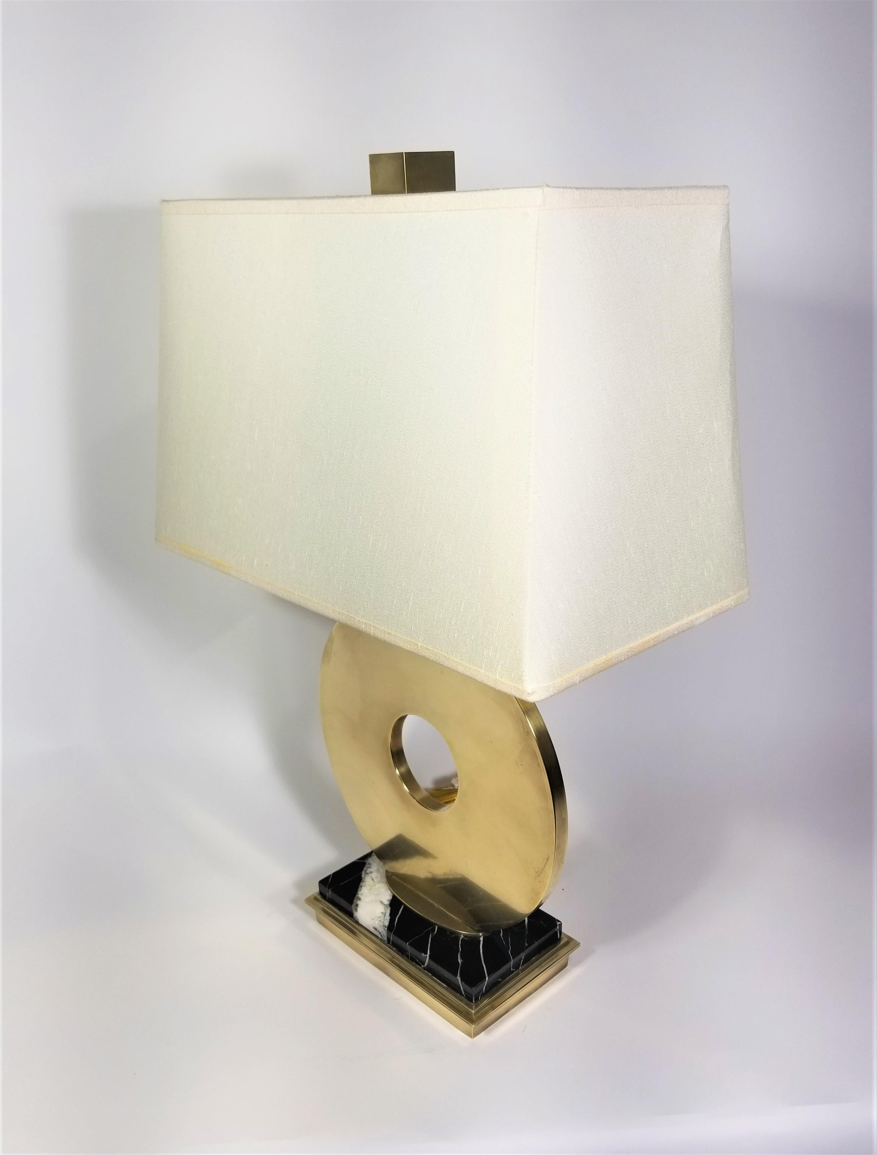 Robert Abbey Brass and Marble Table Lamp 15