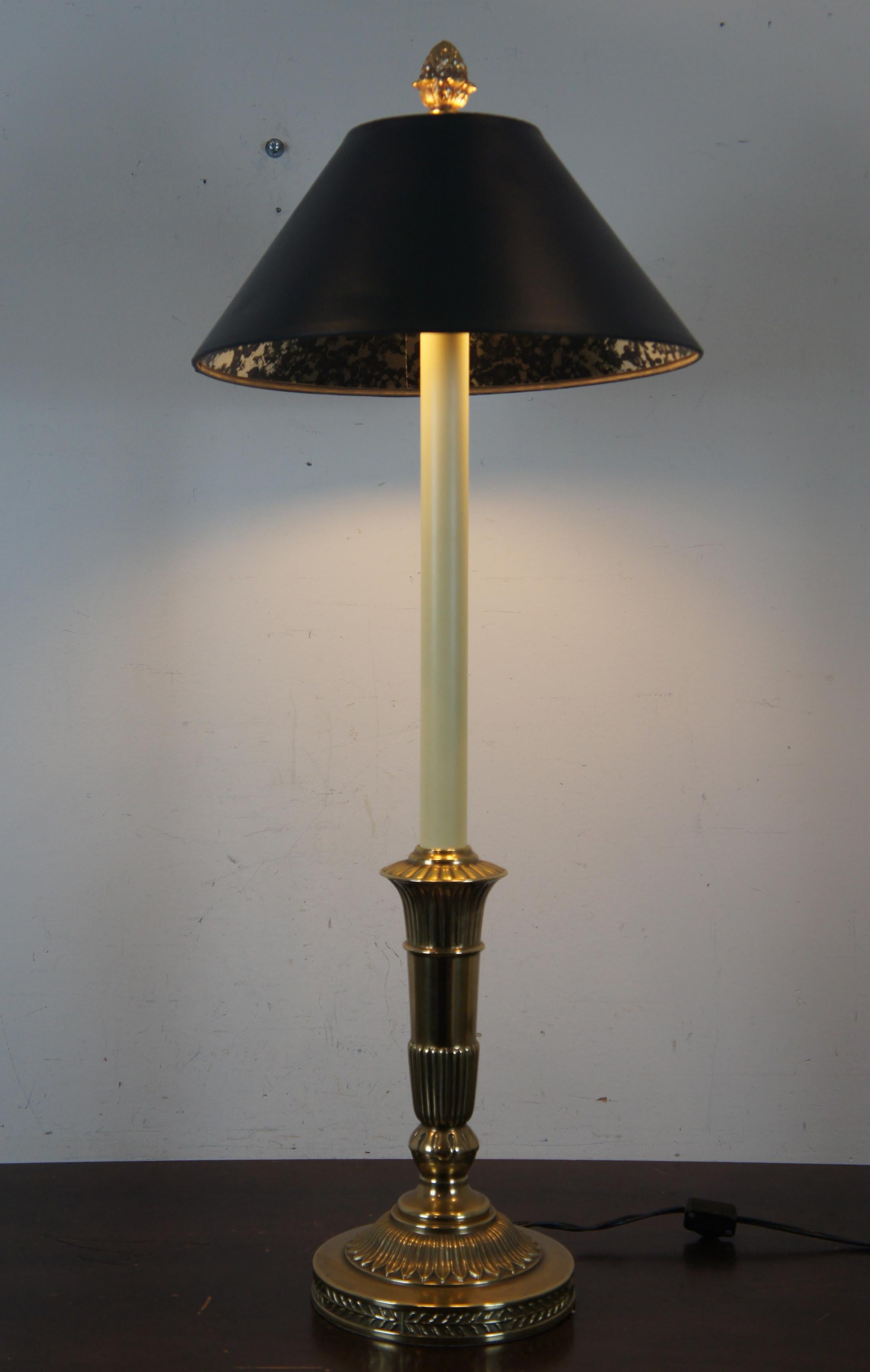 black candlestick lamps