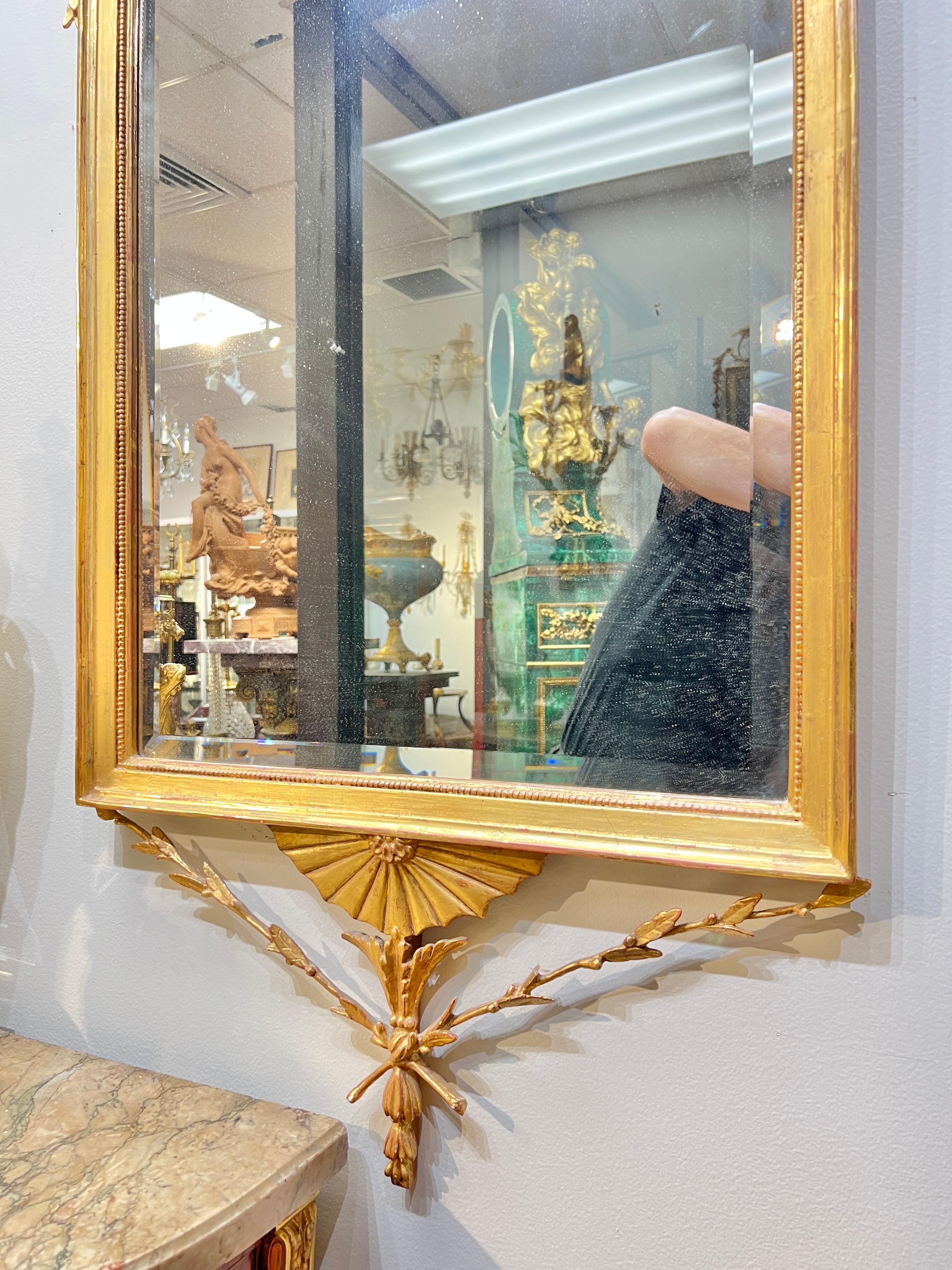 Miroir d'embarcadère en bois doré de style géorgien de Robert Adam en vente 4