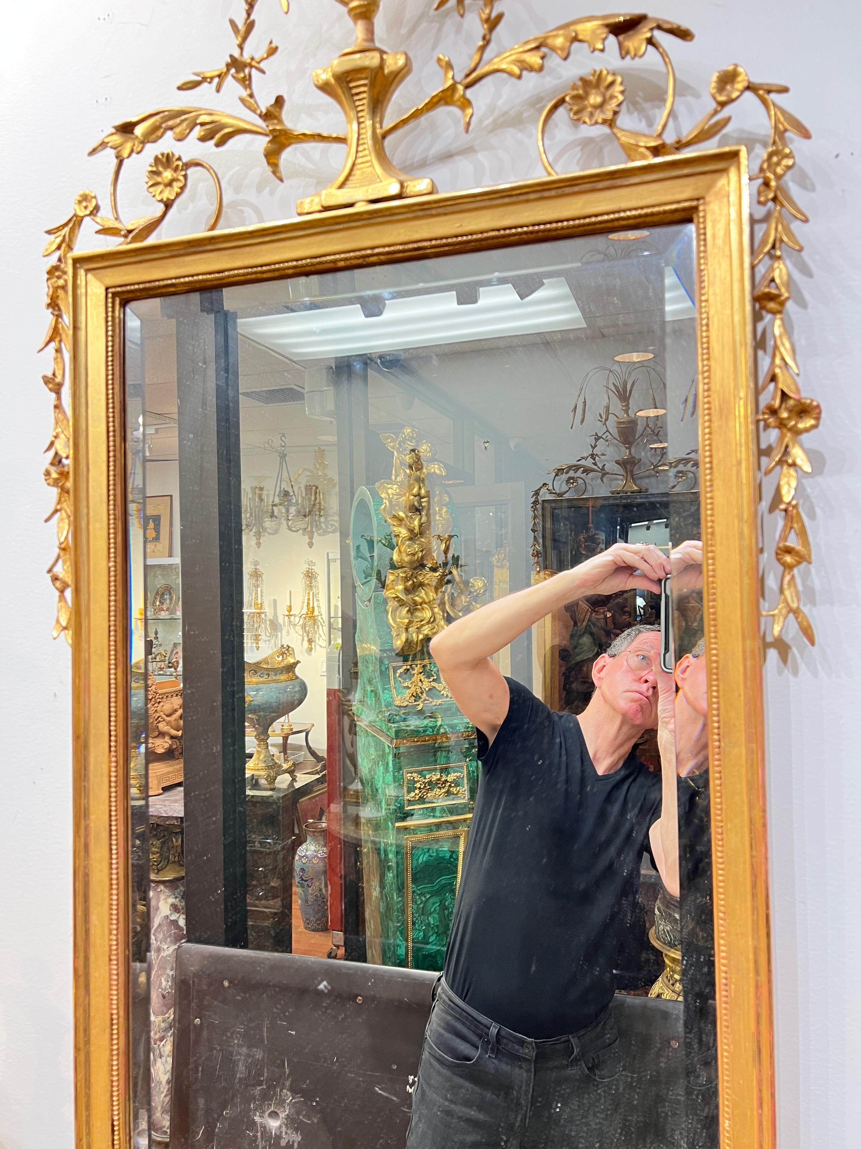 Miroir d'embarcadère en bois doré de style géorgien de Robert Adam en vente 5