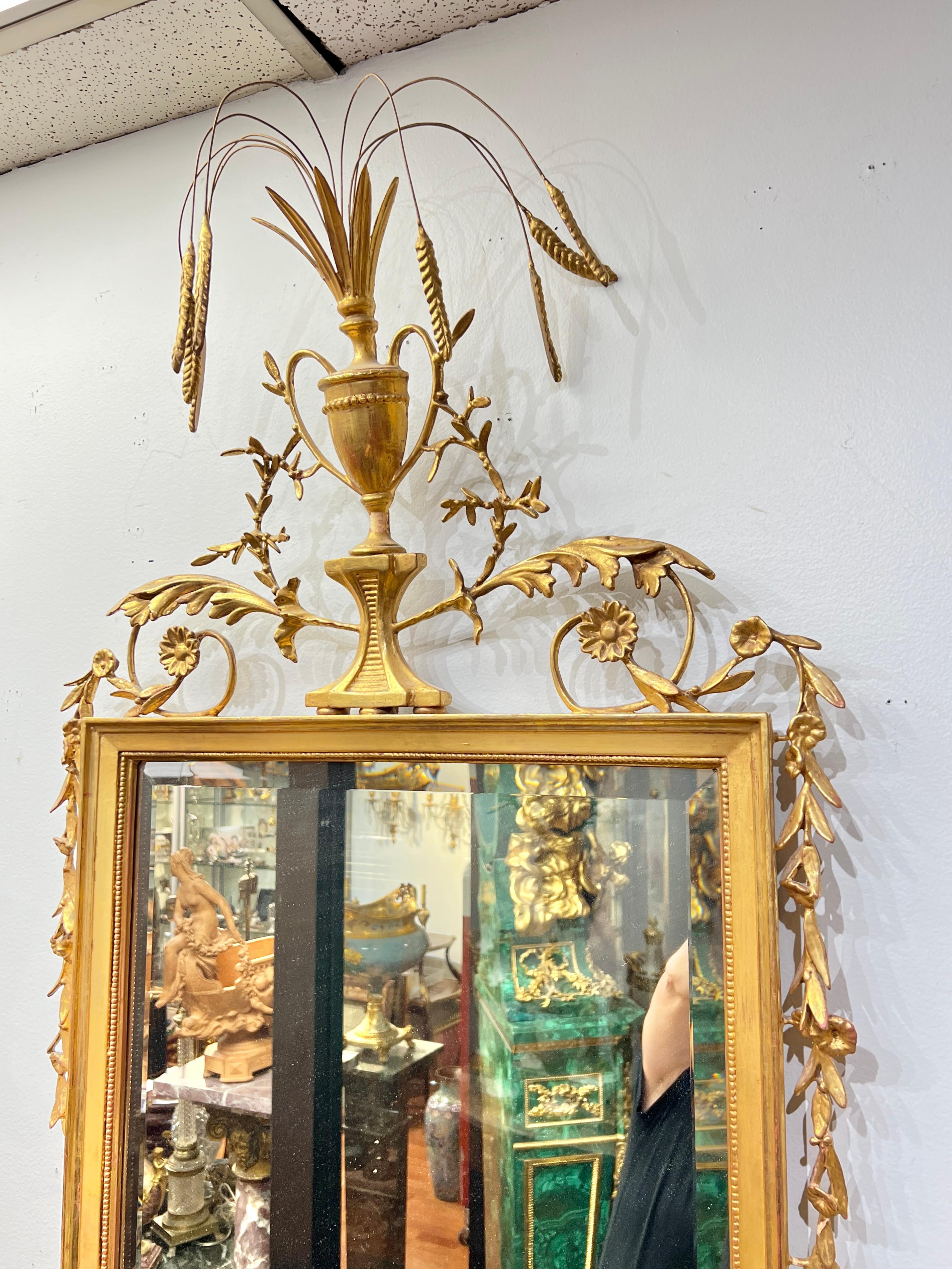 Miroir d'embarcadère en bois doré de style géorgien de Robert Adam en vente 6