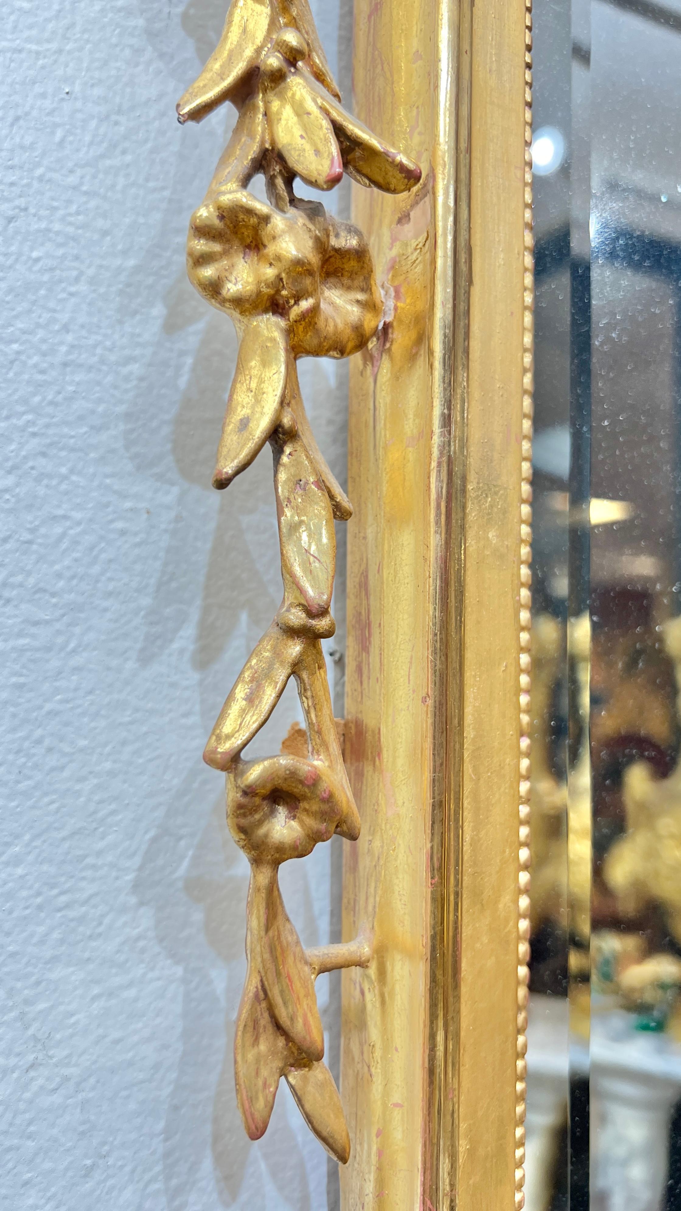 Miroir d'embarcadère en bois doré de style géorgien de Robert Adam en vente 7
