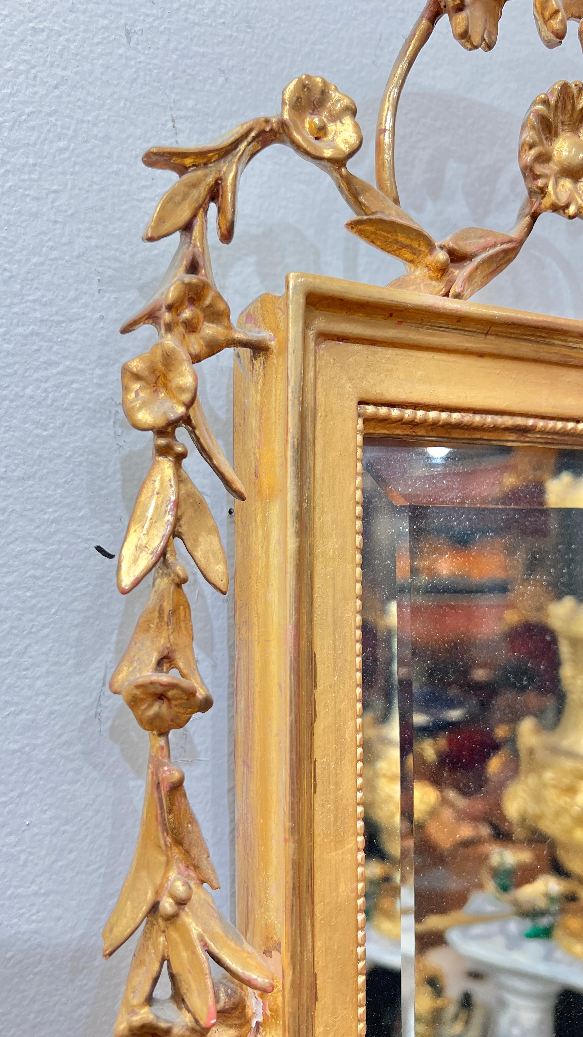 Miroir d'embarcadère en bois doré de style géorgien de Robert Adam en vente 8