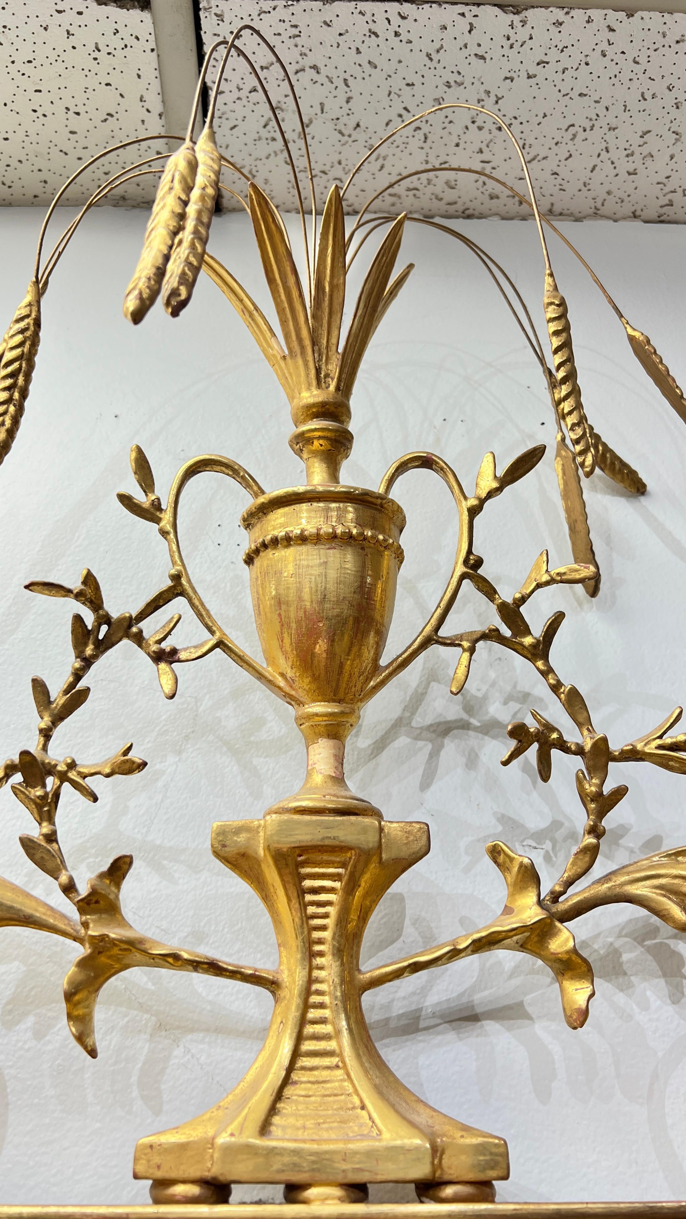 Miroir d'embarcadère en bois doré de style géorgien de Robert Adam en vente 10