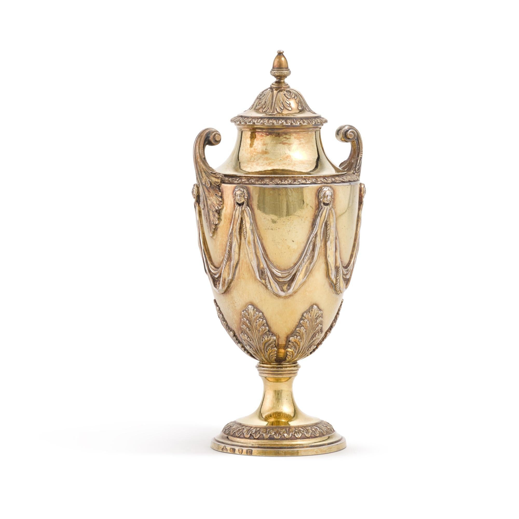 Adam Style Robert Adam George III Silver Gilt Vase by Daniel Smith and Robert Sharp London For Sale