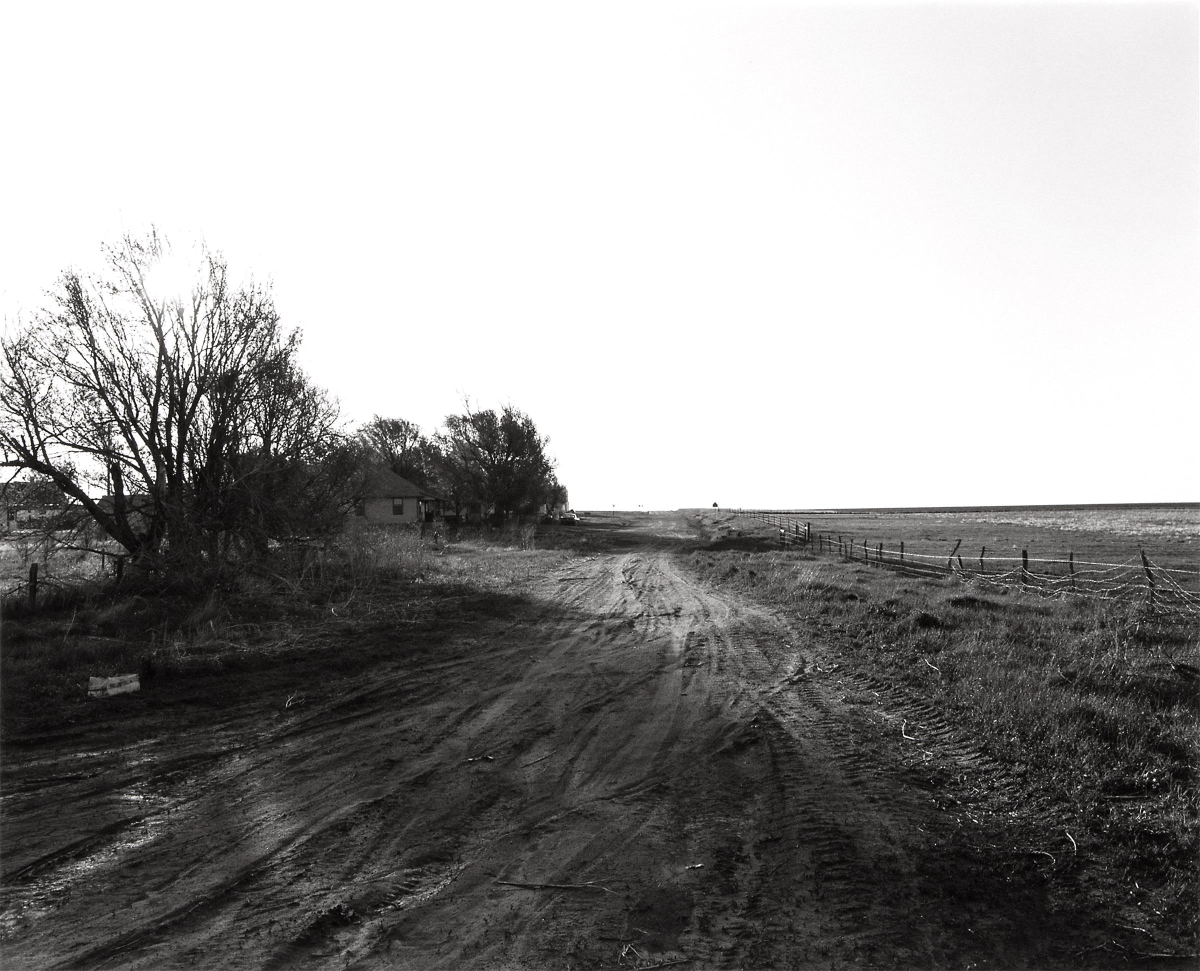 Edge of Briggsdale, Colorado, 'Missouri West' series, Black & White Landscape - Photograph by Robert Adams