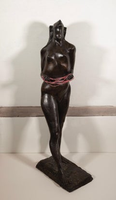 1960s Bronze Sculpture, Female Standing Nude, Figurative