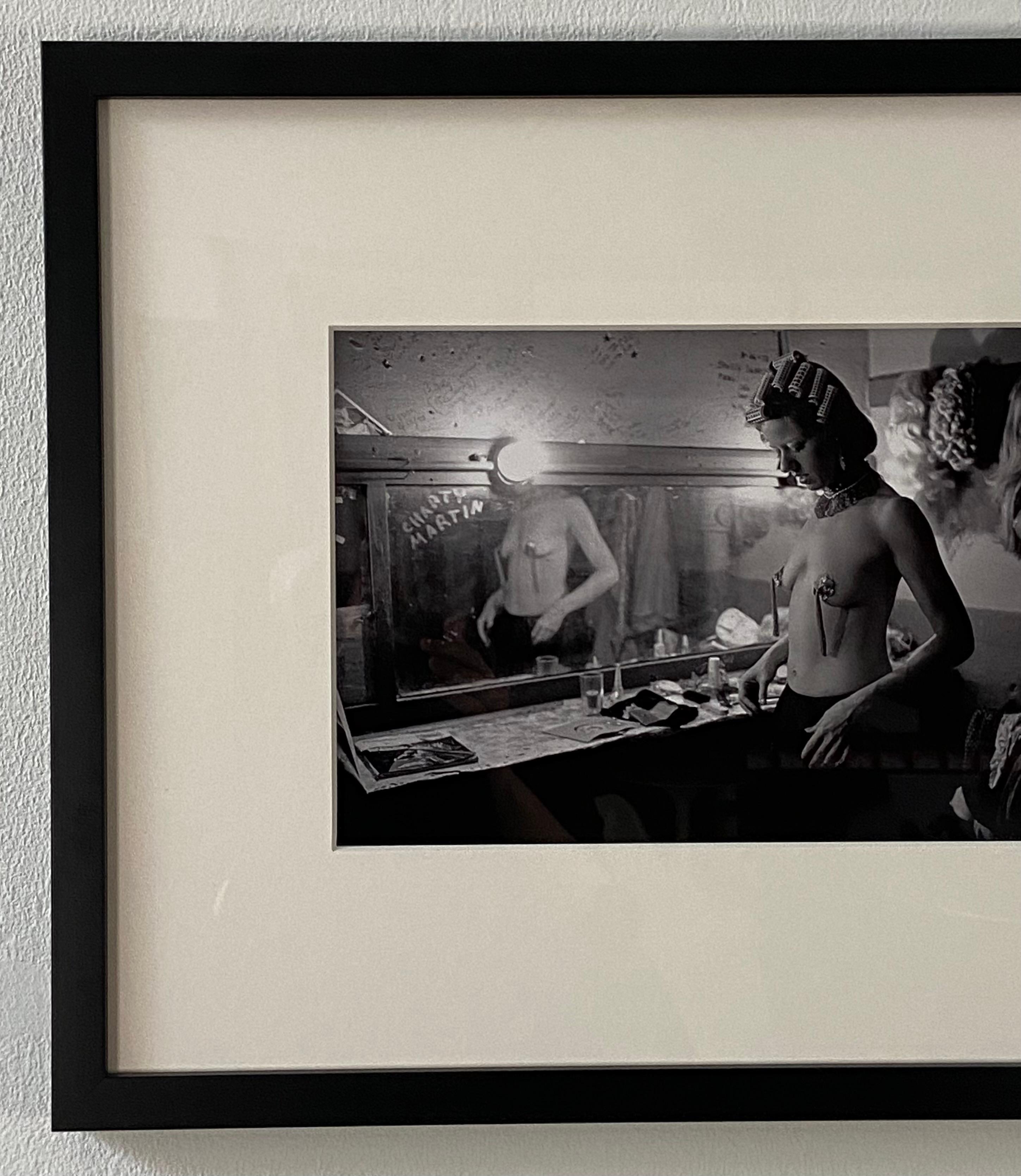 Untitled - Troc Burlesque Theater #6 - Brown Portrait Photograph by Robert Adler 