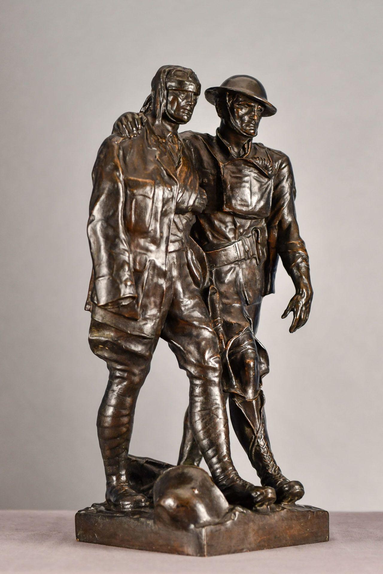 Komrades in Arms (Brothers in Arms), Robert Ingersoll Aitken, Bronze des Ersten Weltkriegs 3
