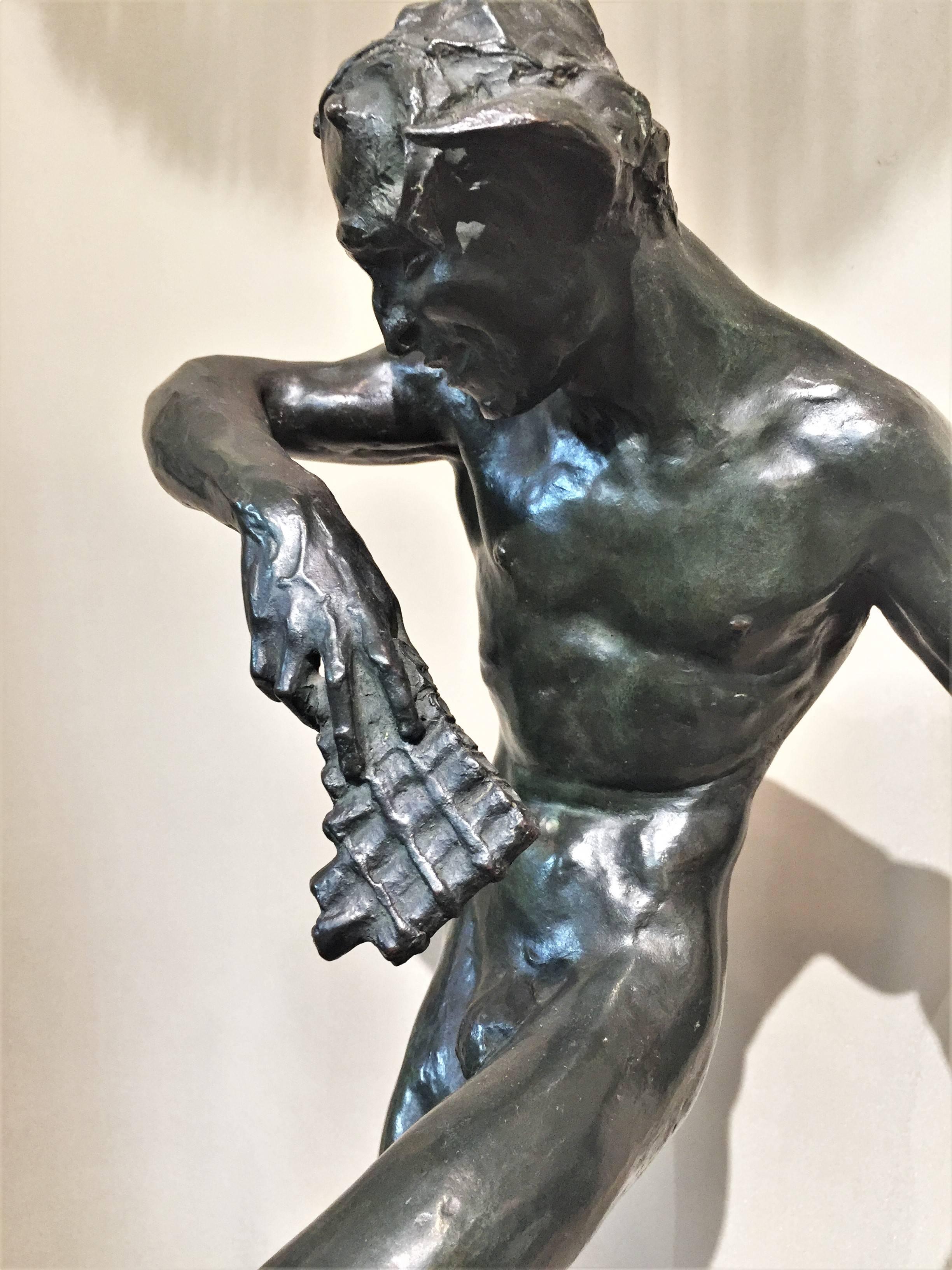 Patinated Robert Aitken, Forest Spirit, American Art Deco Bronze Sculpture, circa 1920s