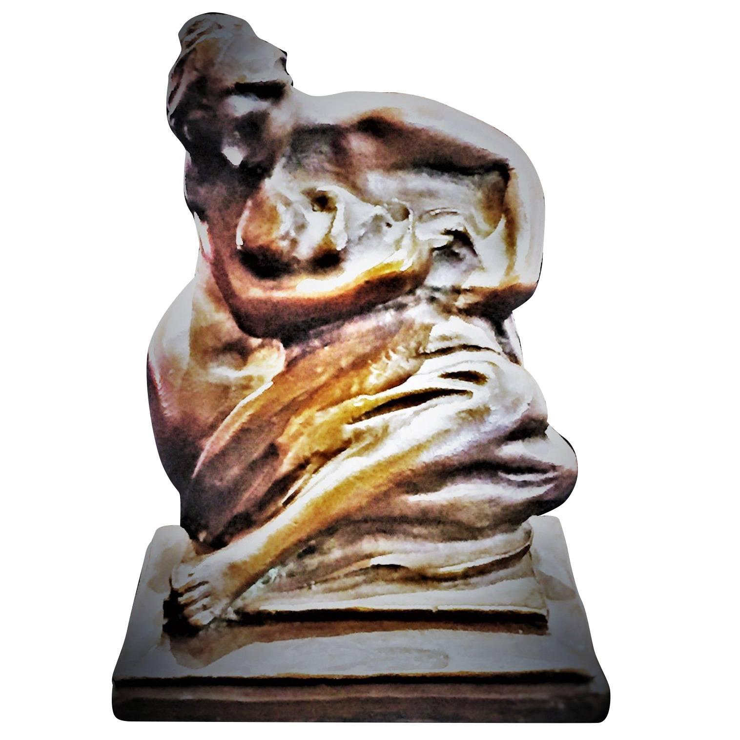 Robert Aitken, Mother & Child, American Art Deco Bronze Sculpture, circa 1920s