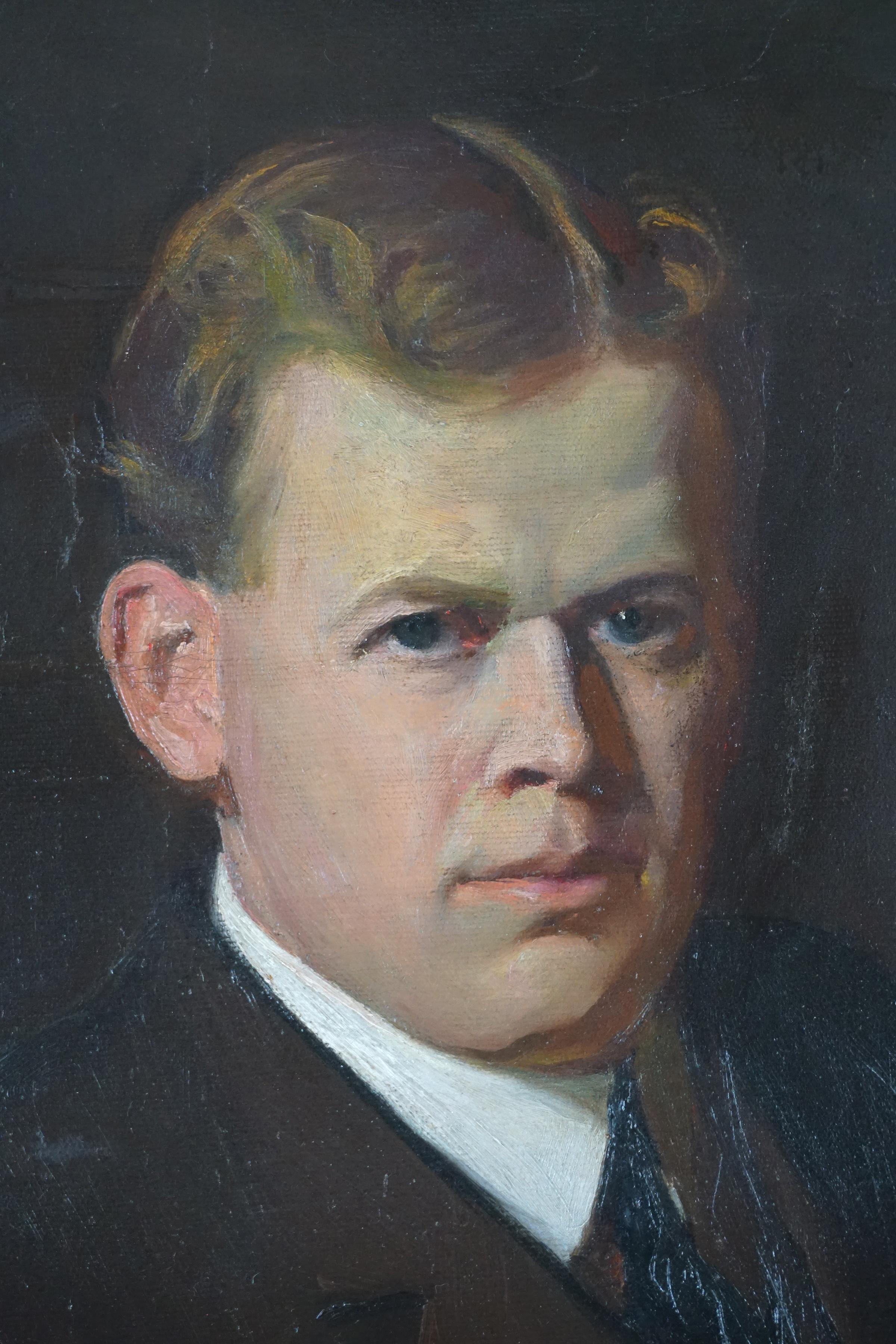 Early 20th Century Likeness of Jack London - Painting by Robert Alexander Graham