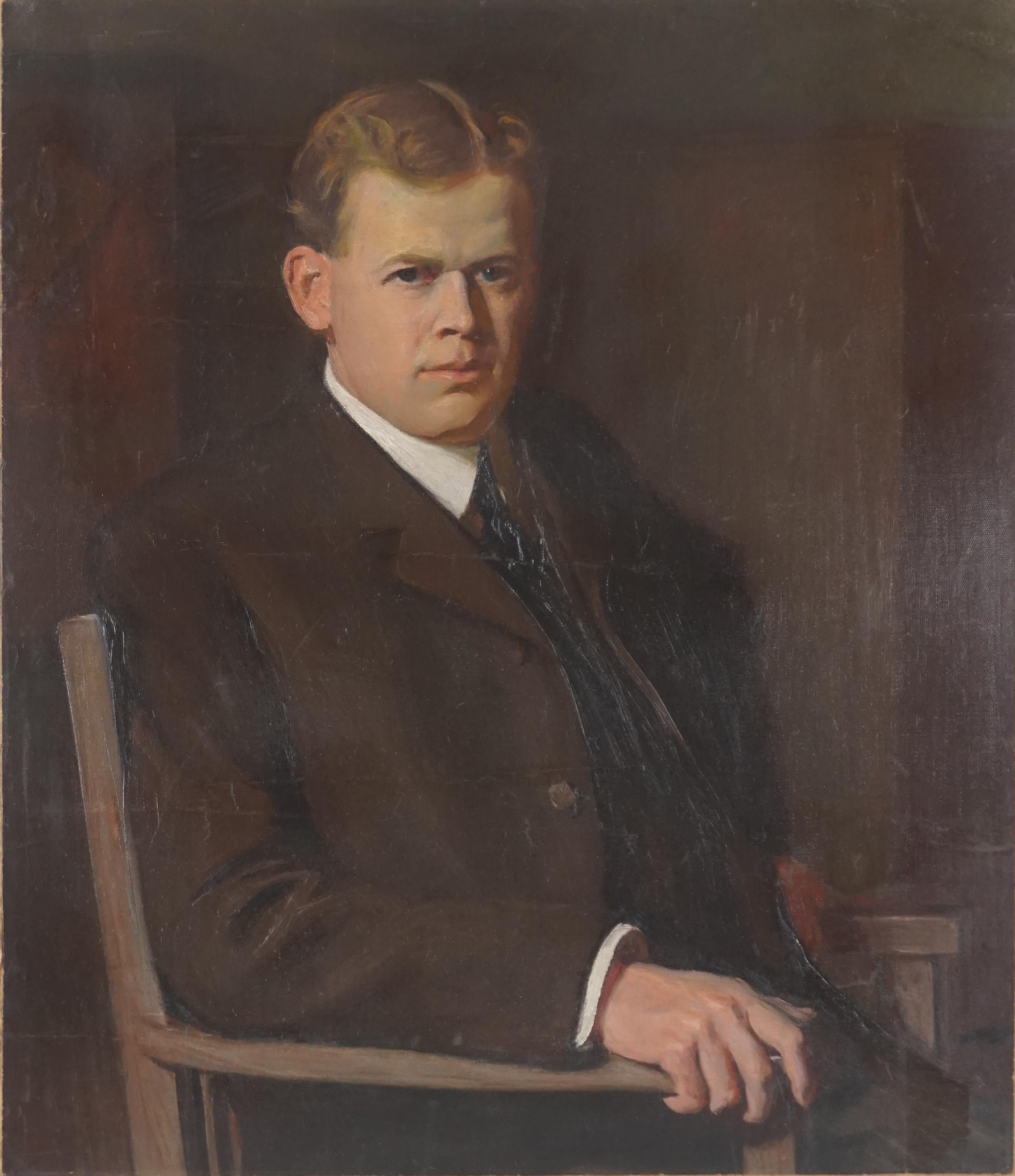 Robert Alexander Graham Portrait Painting - Early 20th Century Likeness of Jack London