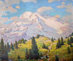 "Mount Rainier" Washington Impressionist Oil on Canvas Robert Alexander Graham
