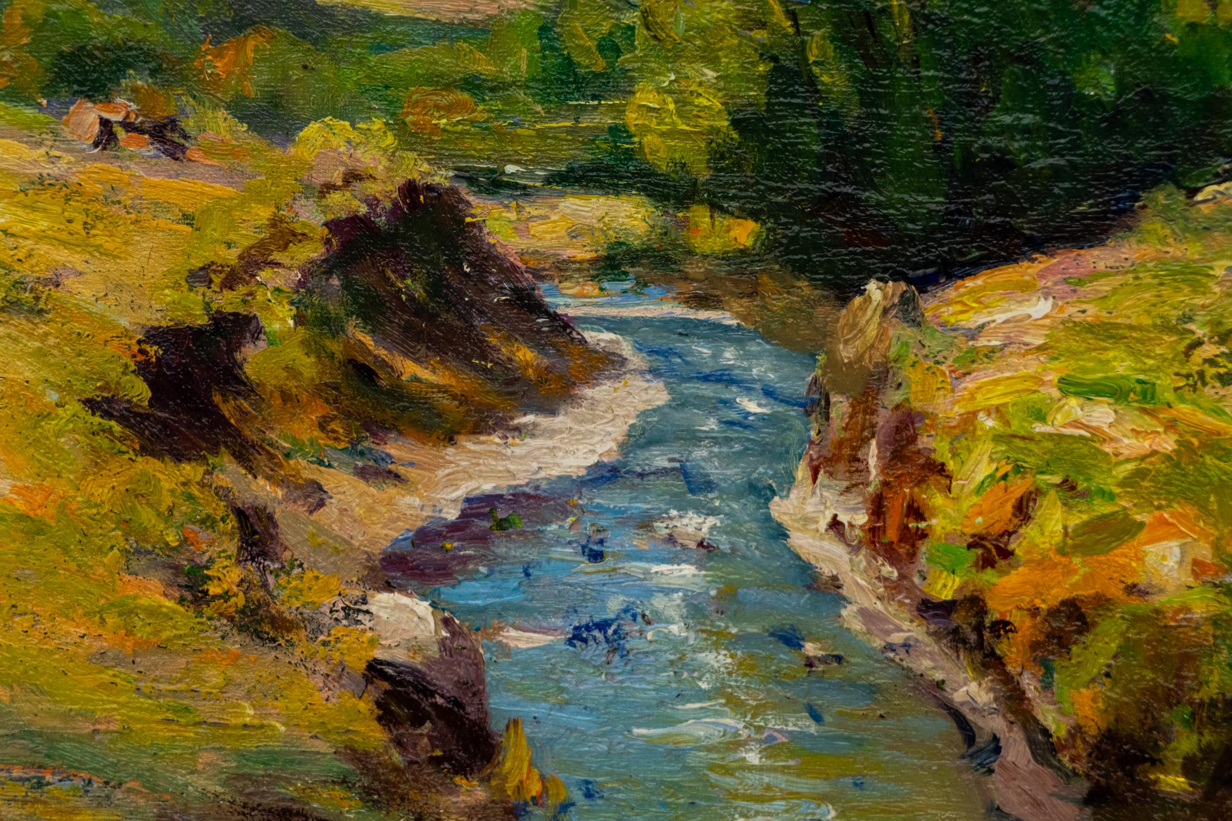 North Table Mountain (Paesaggio vicino a Golden, Colorado), Olio dei primi del Novecento in vendita 3