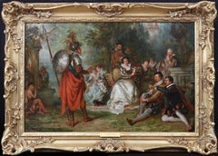 19th Century Oil Painting - Shakespeare company performing for Queen Elizabeth I