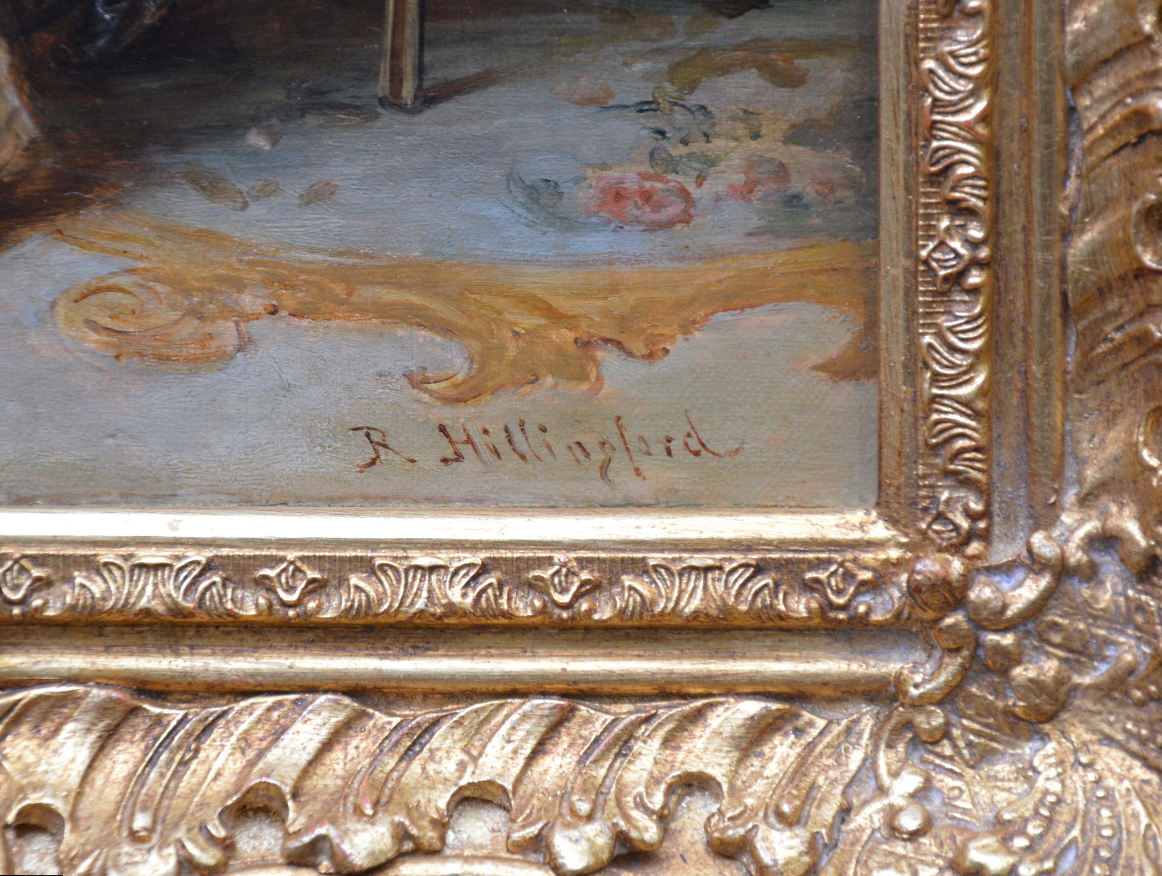 A Break in the Game - 19th Century Oil Painting of Snooker & Billiards History 3
