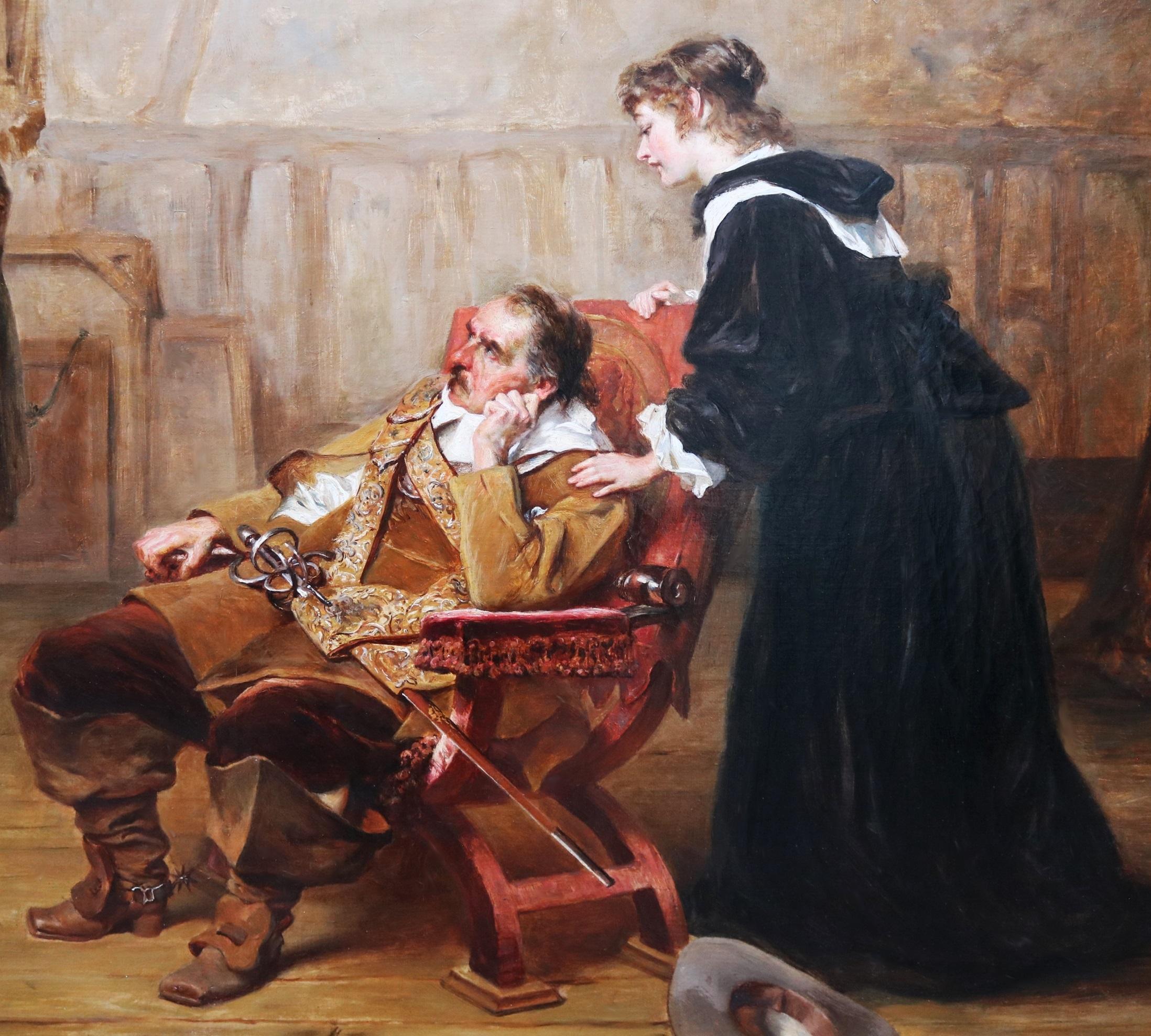 An Awful Deed’ by Robert Alexander Hillingford (1828-1904). The painting – which depicts Oliver Cromwell contemplating Anthony van Dyck’s portrait of King Charles I – is signed by the artist and dated 1885. The subject is inspired by a scene in Sir