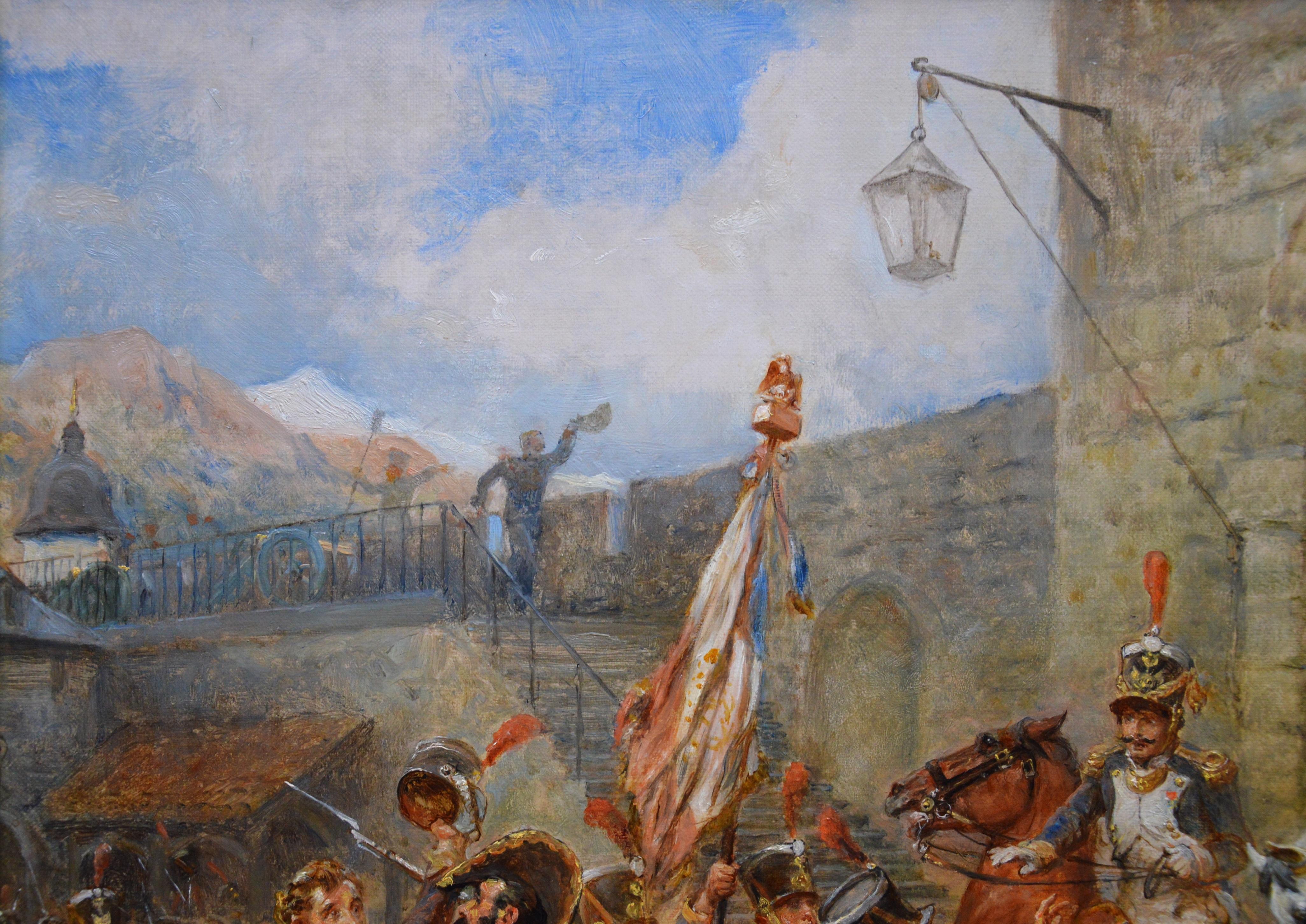 An Incident in the Peninsular War - 19th Century Oil Painting Napoleon in Spain 2