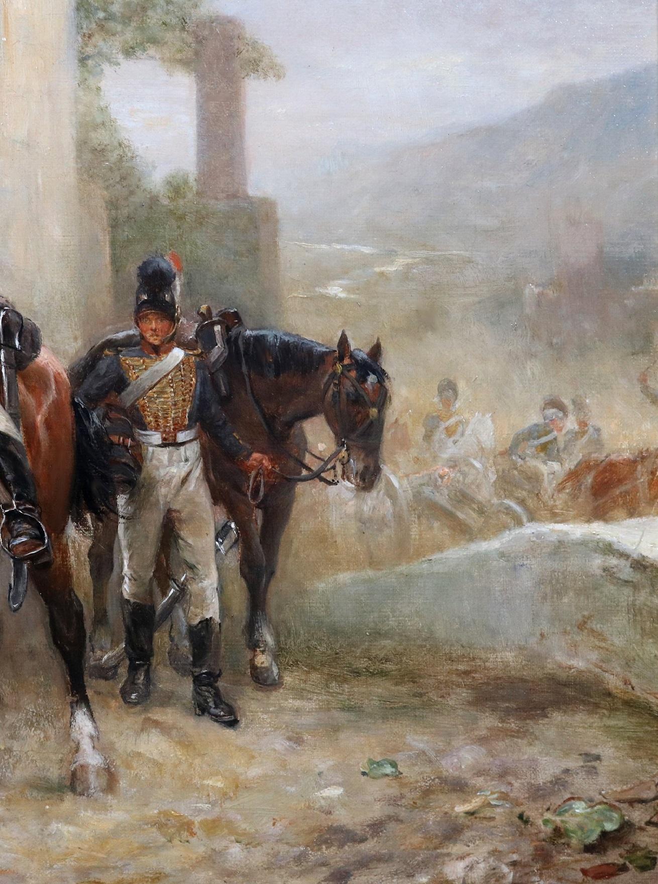 Arrest of Father Curtis - 19th Century Oli Painting of Peninsular War Napoleon For Sale 5