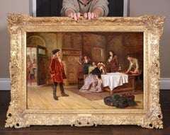 Used Arrest of Louis XVI & Marie Antoinette at Varennes - 19th Century Oil Painting 