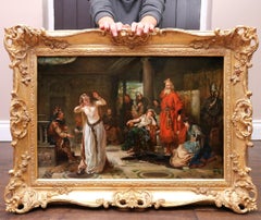 Banishment of Cordelia - Fine 19th Century Oil Painting of King Lear Shakespeare