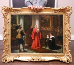 Cardinal Richelieu - 19th Century Oil Painting of French Statesman English Novel
