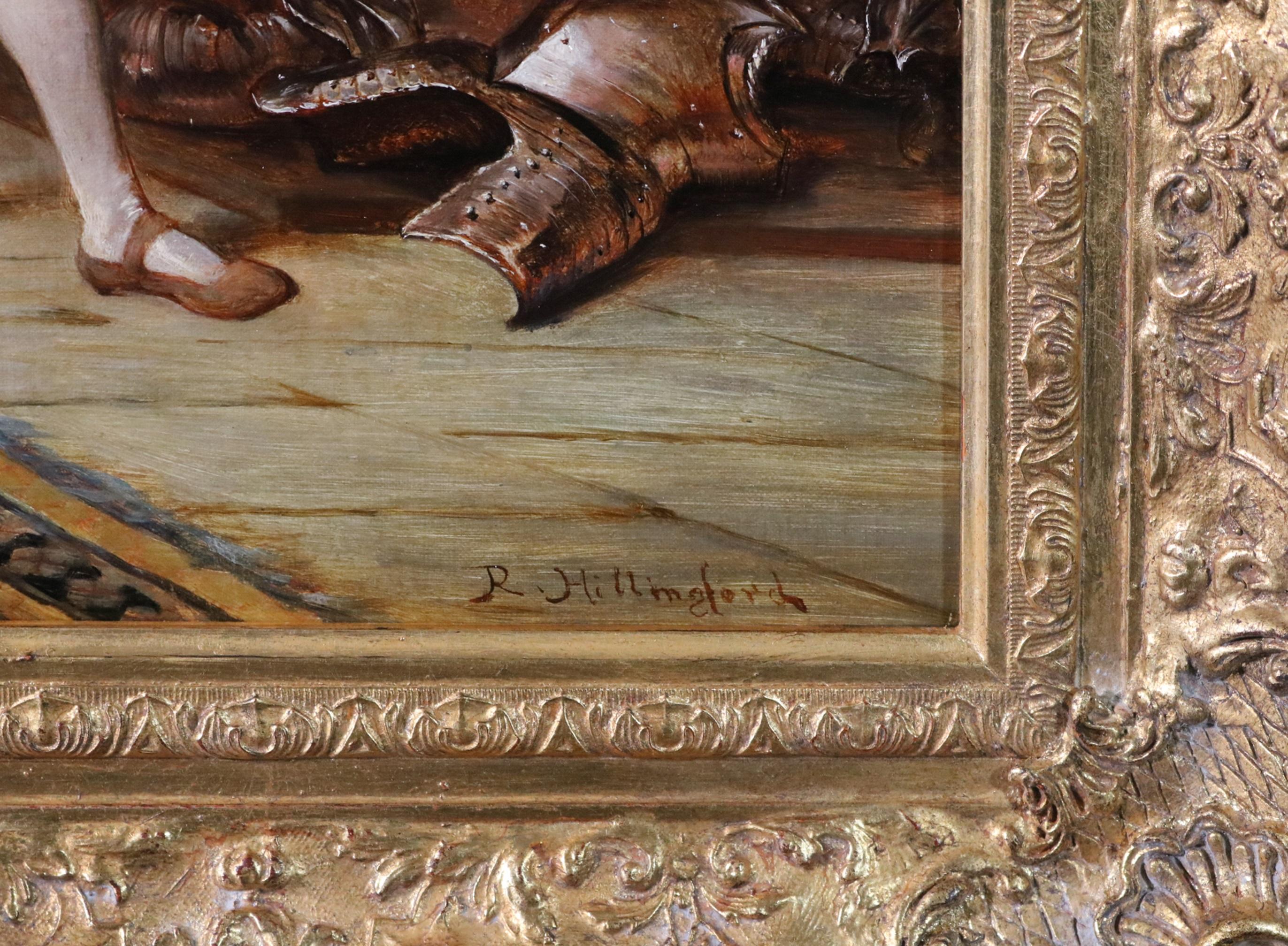 Othello & Desdemona - Peinture à l'huile du 19ème siècle de la pièce de Shakespeare Venise Italie en vente 6