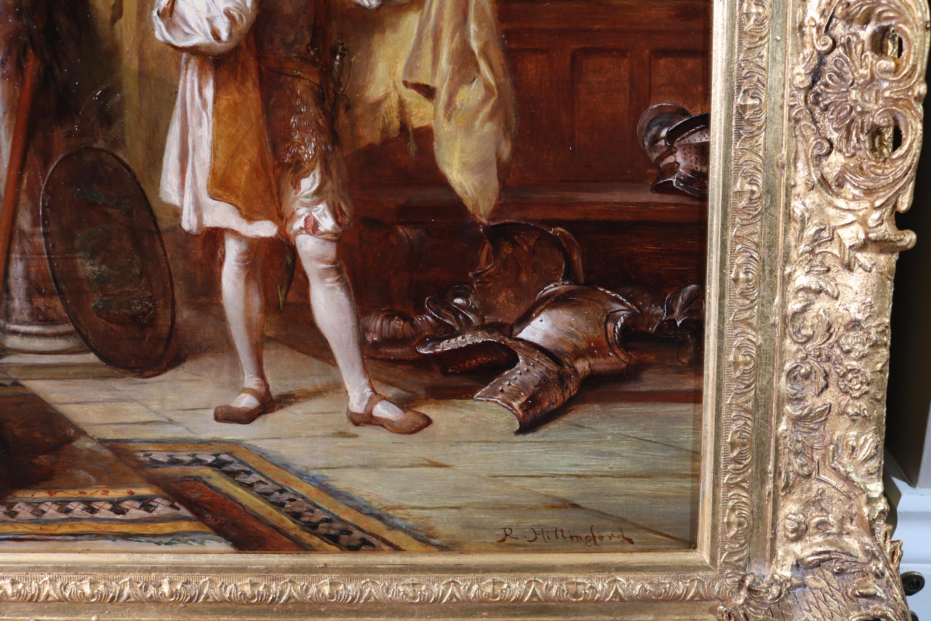 Otello e Desdemona - Pittura ad olio del XIX secolo di Shakespeare Venezia Italia 3