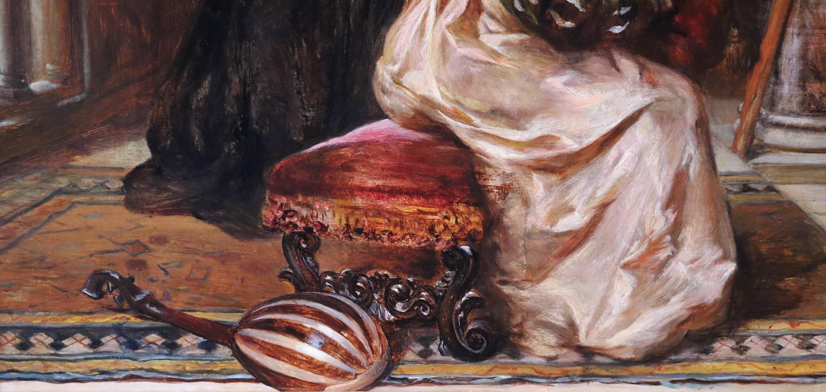 Othello & Desdemona - Peinture à l'huile du 19ème siècle de la pièce de Shakespeare Venise Italie en vente 4