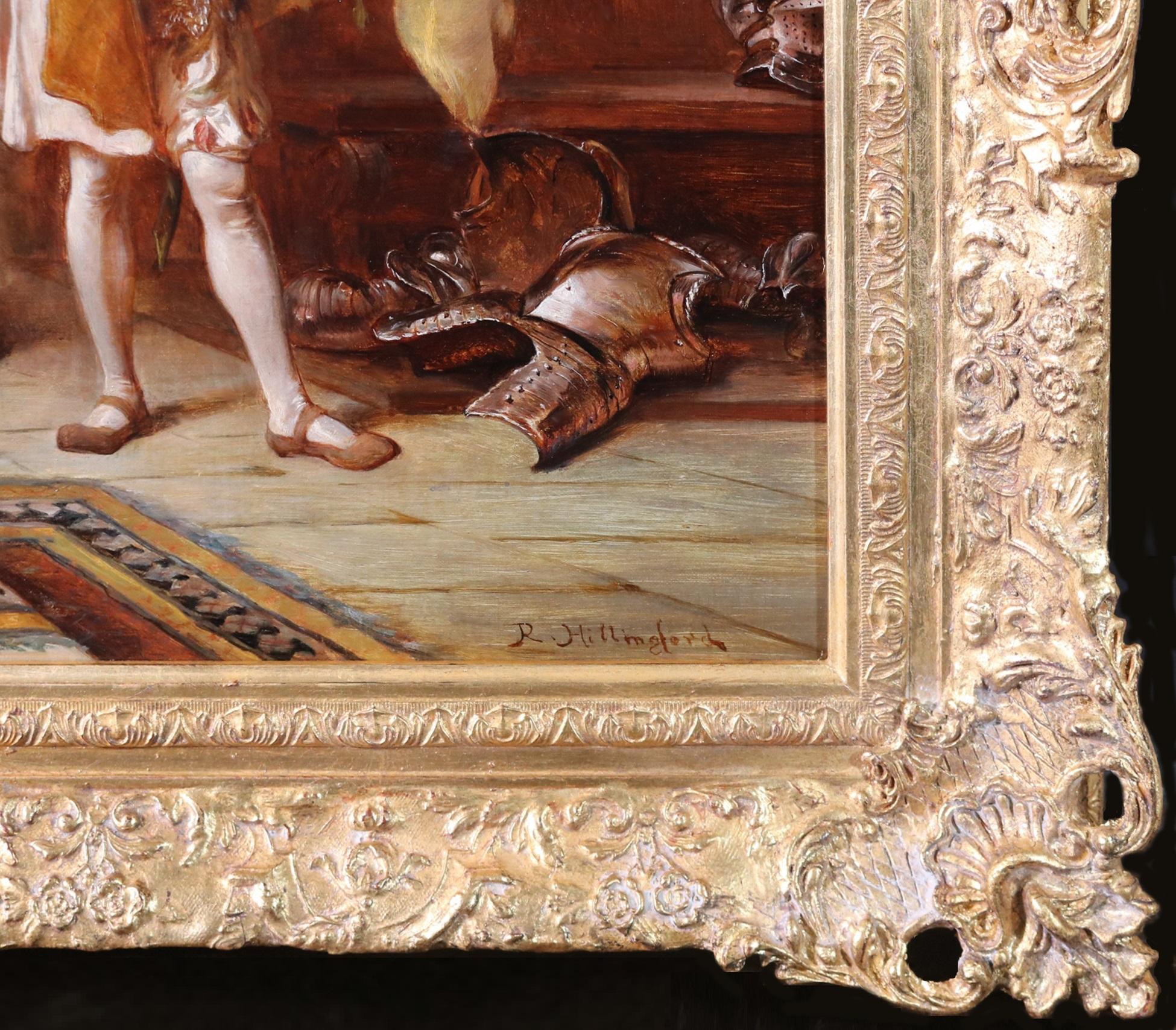 Otello e Desdemona - Pittura ad olio del XIX secolo di Shakespeare Venezia Italia 5