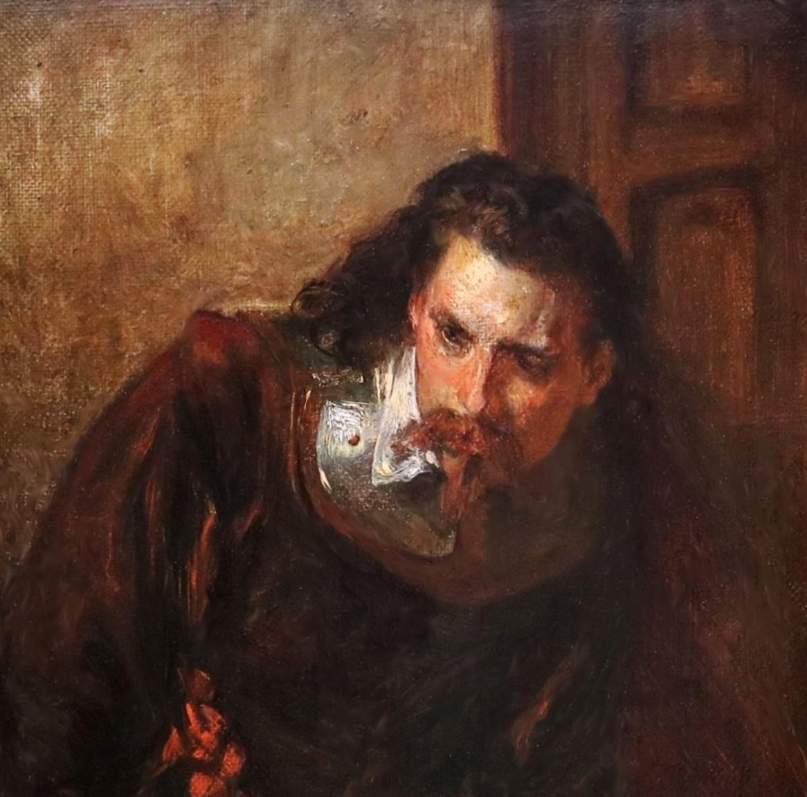 The Plot Revealed - 19th Century English Civil War Oil Painting Sir Walter Scott 2