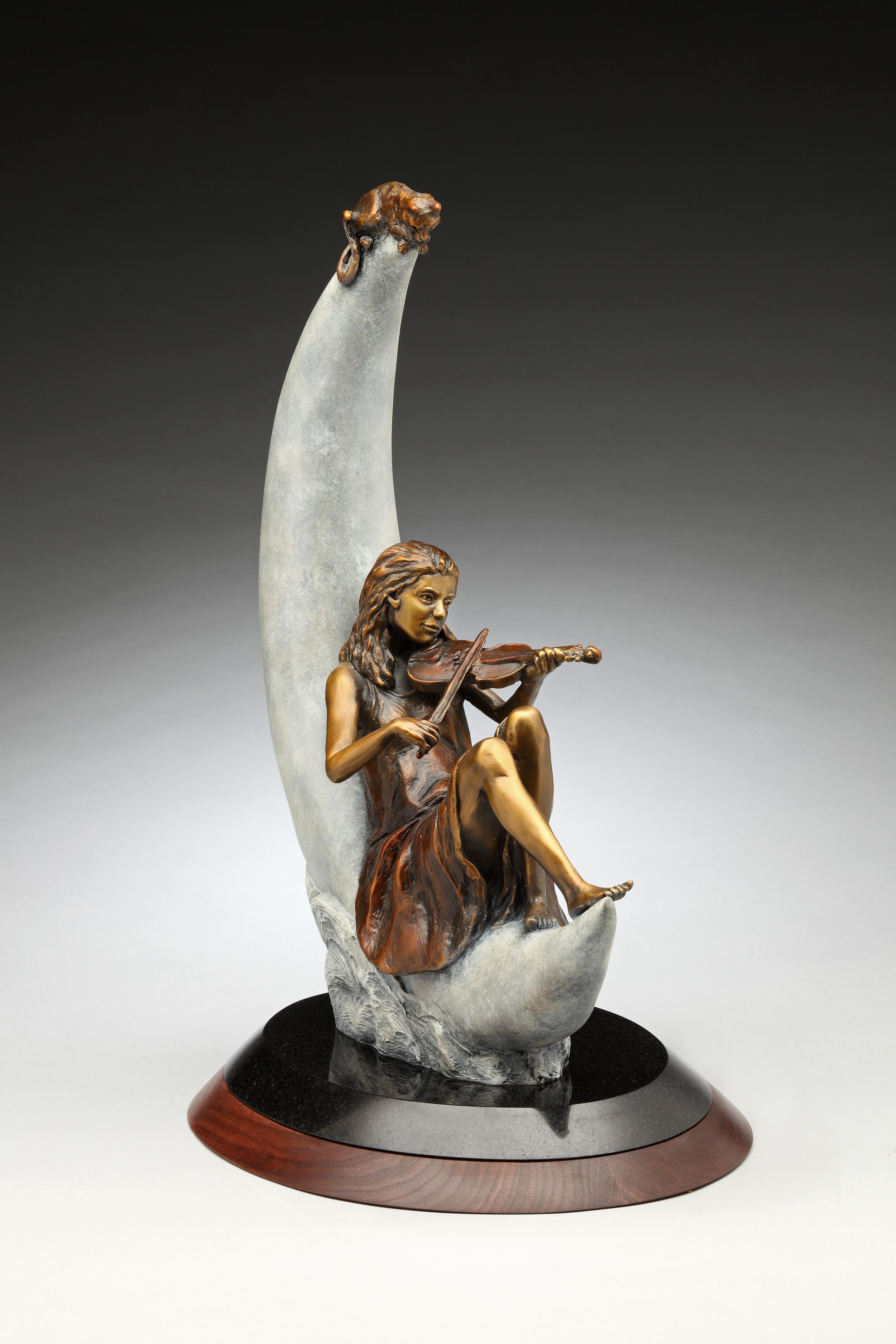 Luna Tunes - Realist Sculpture by Robert Allison