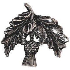 Robert Allison Sterling Silver Thistle Brooch, circa 1953