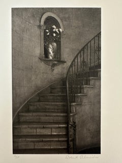 Stairway with Vase of Flowers, Monterey