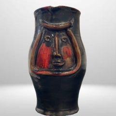 Pichet visage noir & rouge