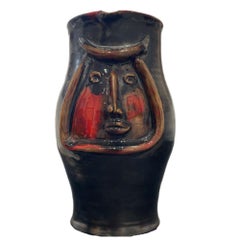 Pichet visage noir & rouge