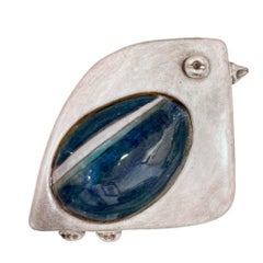 Vide poche oiseau gris