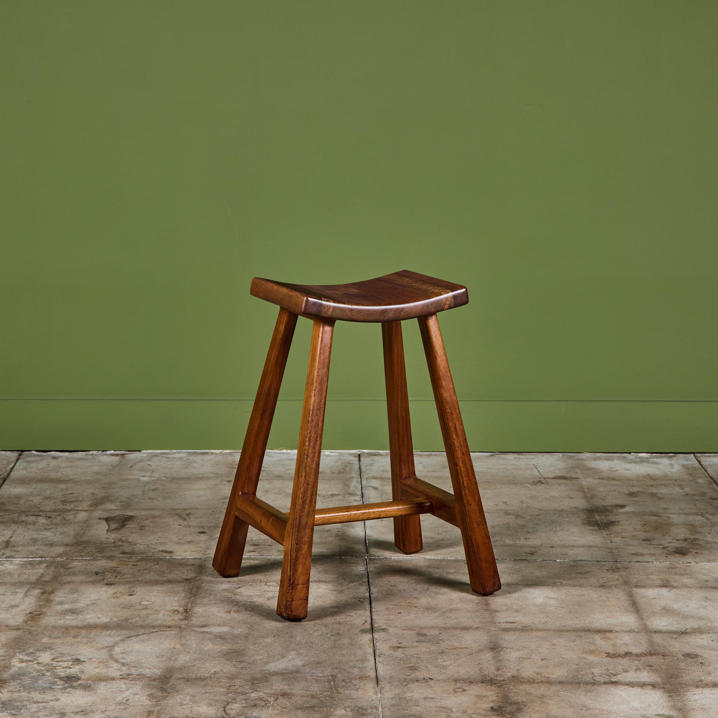Hand-Crafted Robert and Joanne Herzog Studio Craft Guitar Stool For Sale