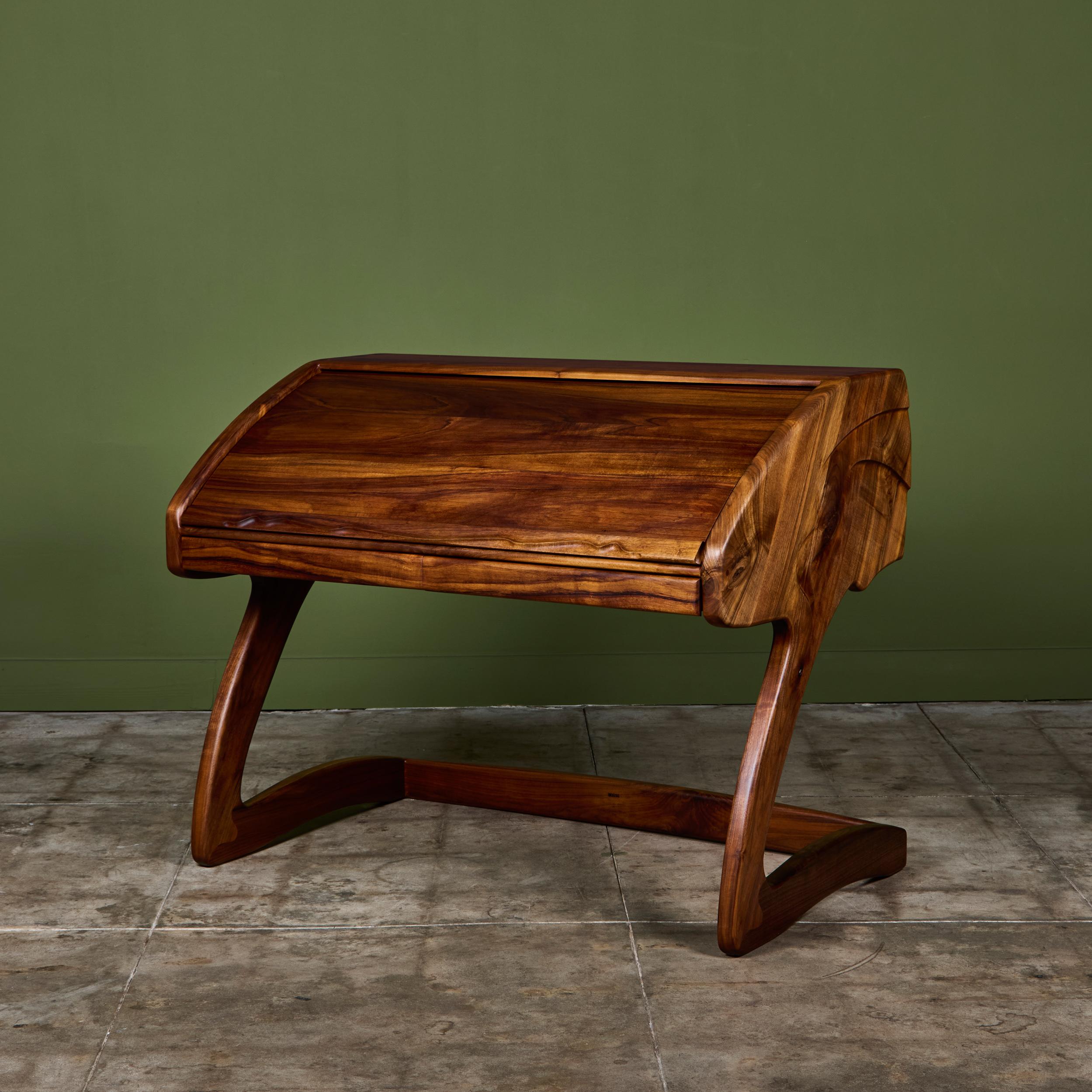 Robert and Joanne Herzog Studio Craft Roll Top Desk For Sale 2