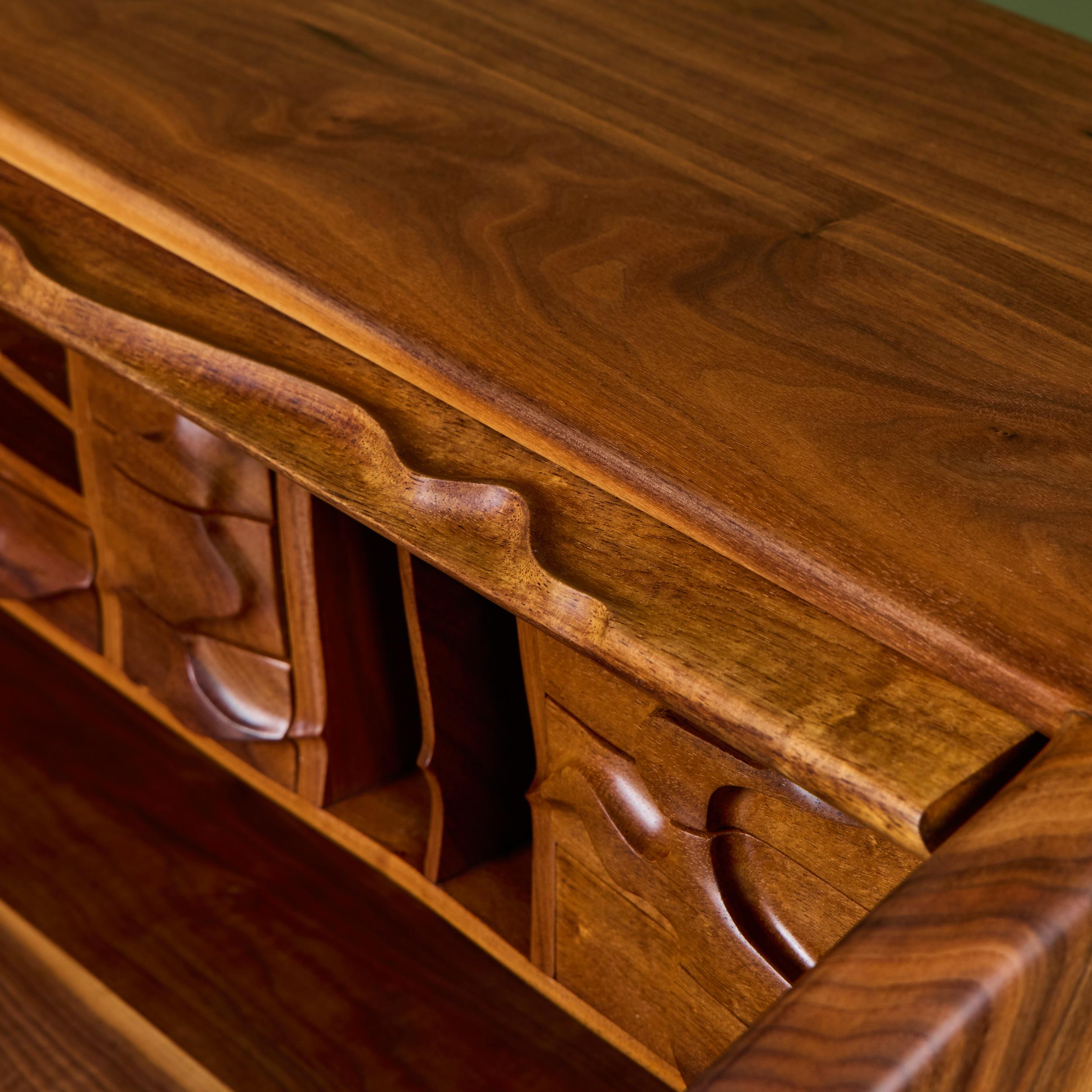 Robert and Joanne Herzog Studio Craft Roll Top Desk For Sale 4