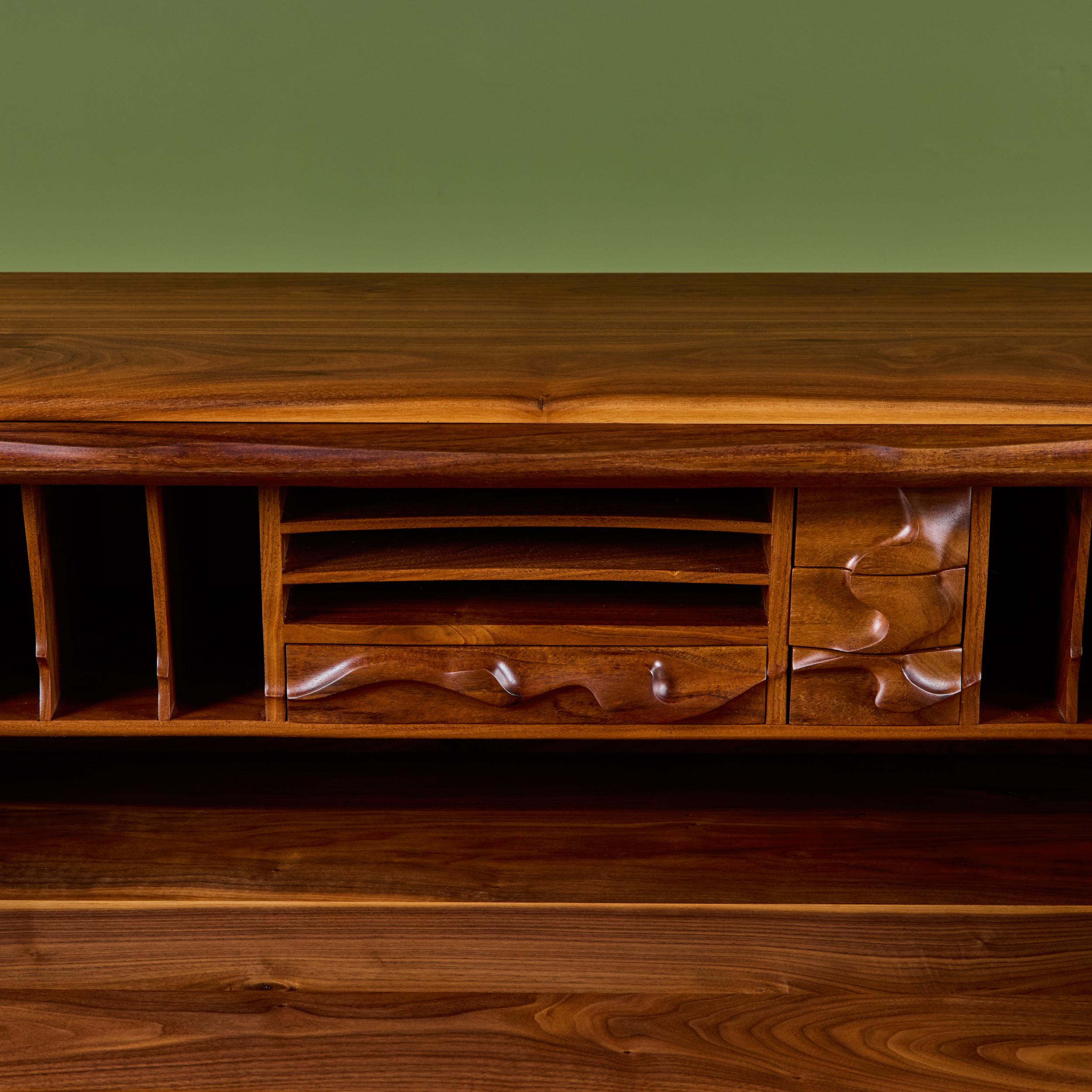 Robert and Joanne Herzog Studio Craft Roll Top Desk For Sale 7
