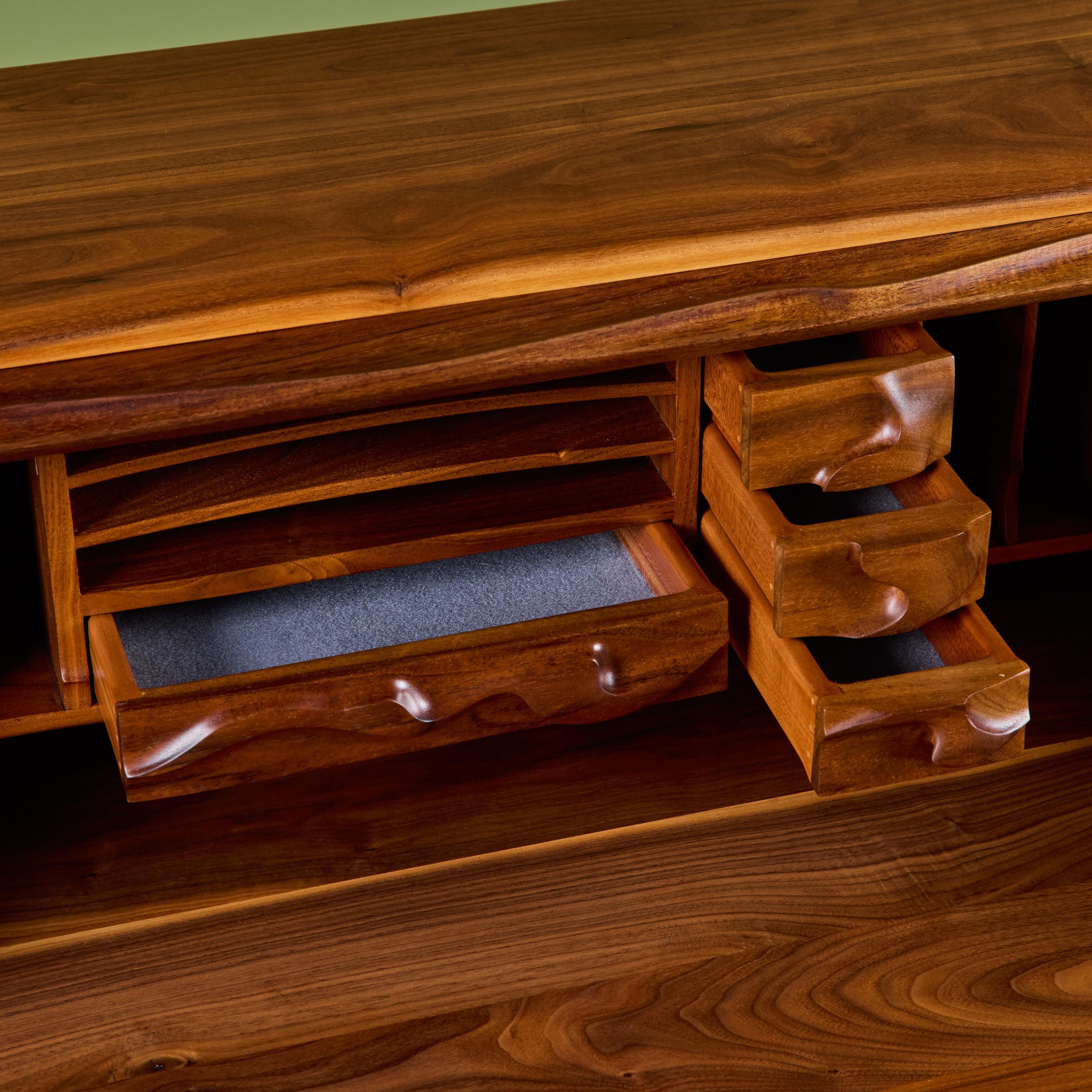 Robert and Joanne Herzog Studio Craft Roll Top Desk For Sale 8