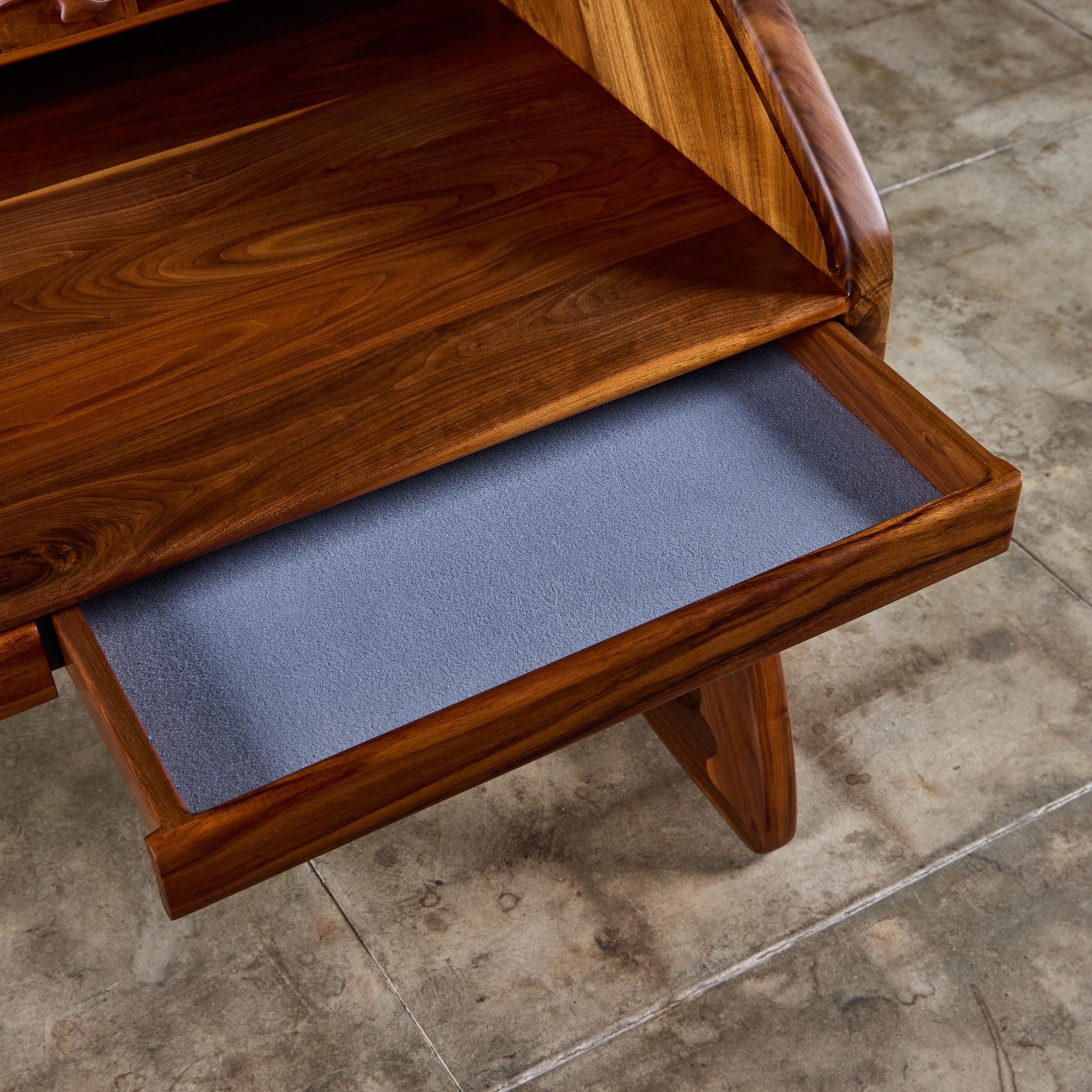 Robert and Joanne Herzog Studio Craft Roll Top Desk For Sale 9
